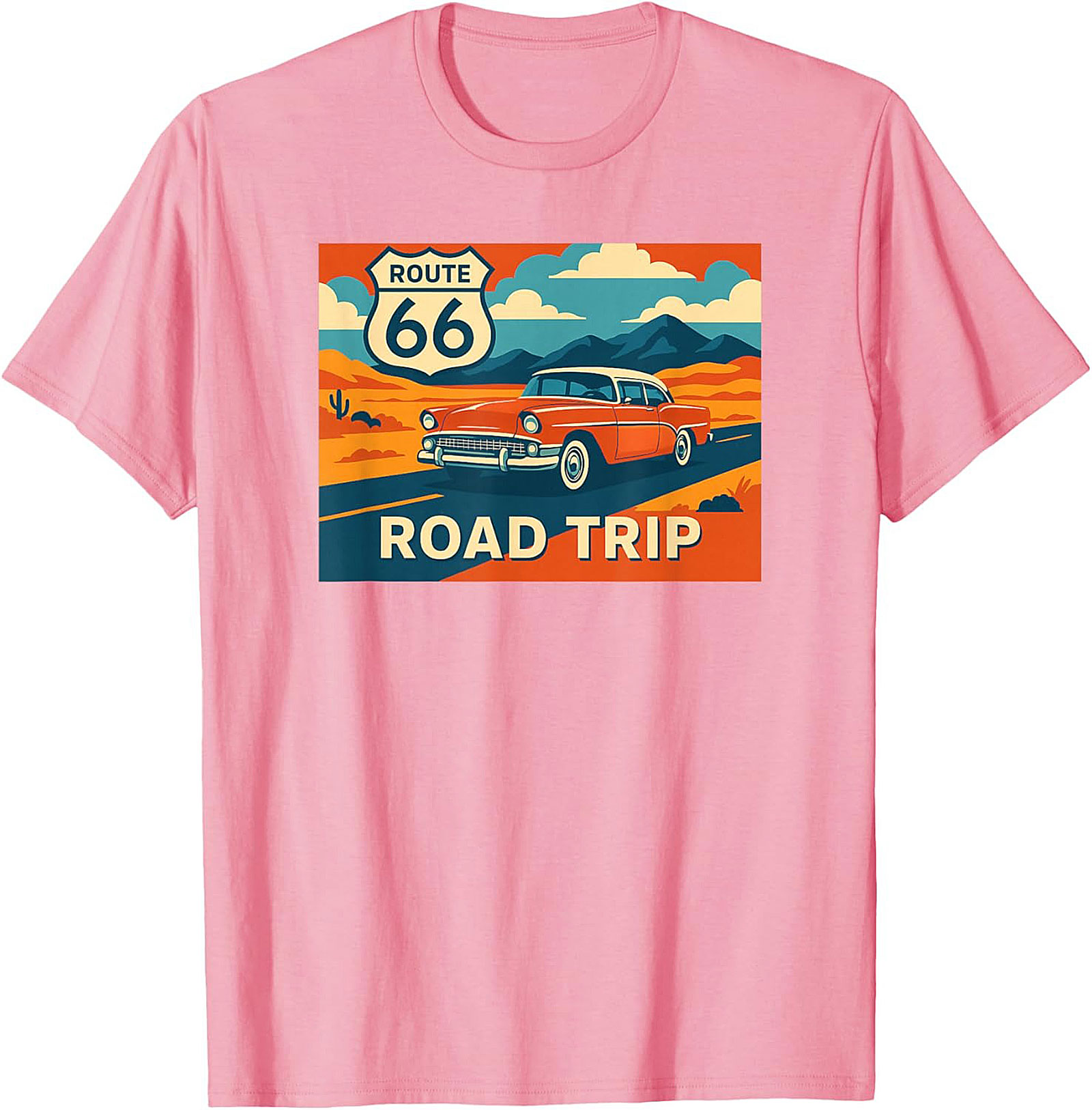 Route 66 Graphic Tee Vintage Road Trip Unisex Shirt