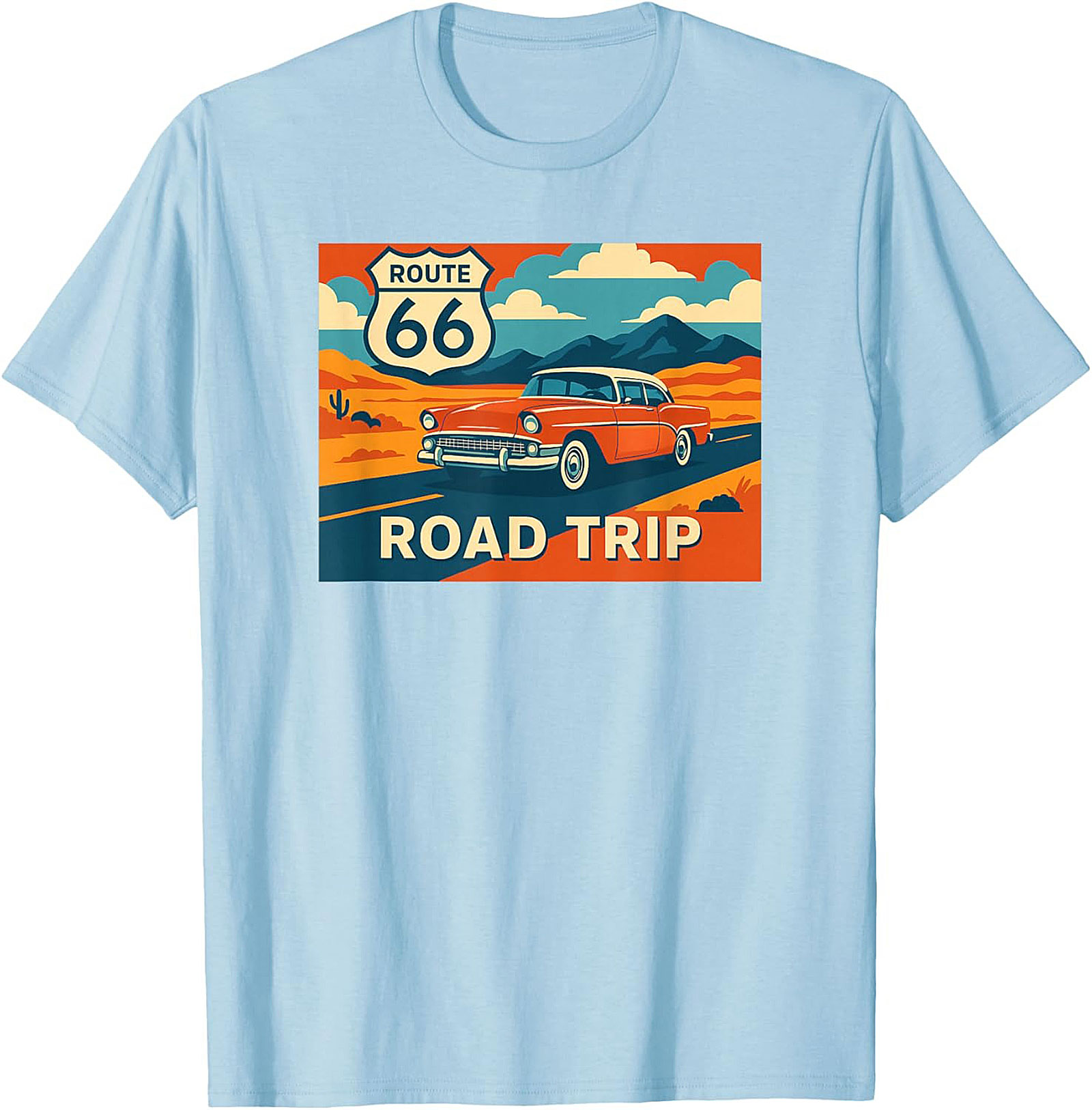 Route 66 Graphic Tee Vintage Road Trip Unisex Shirt