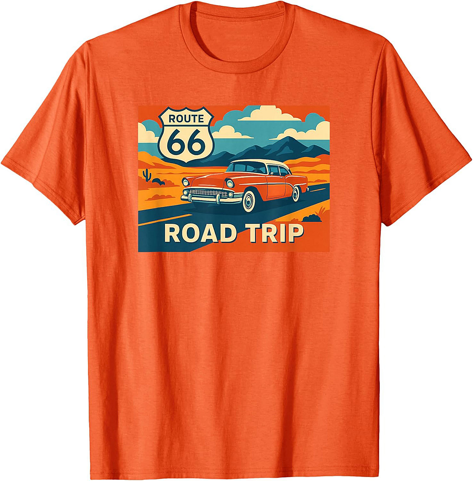Route 66 Graphic Tee Vintage Road Trip Unisex Shirt