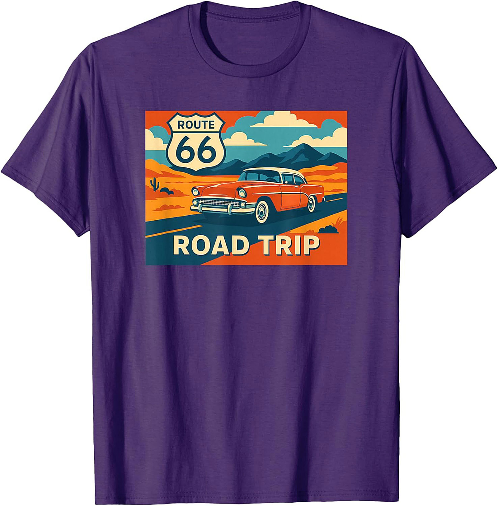Route 66 Graphic Tee Vintage Road Trip Unisex Shirt