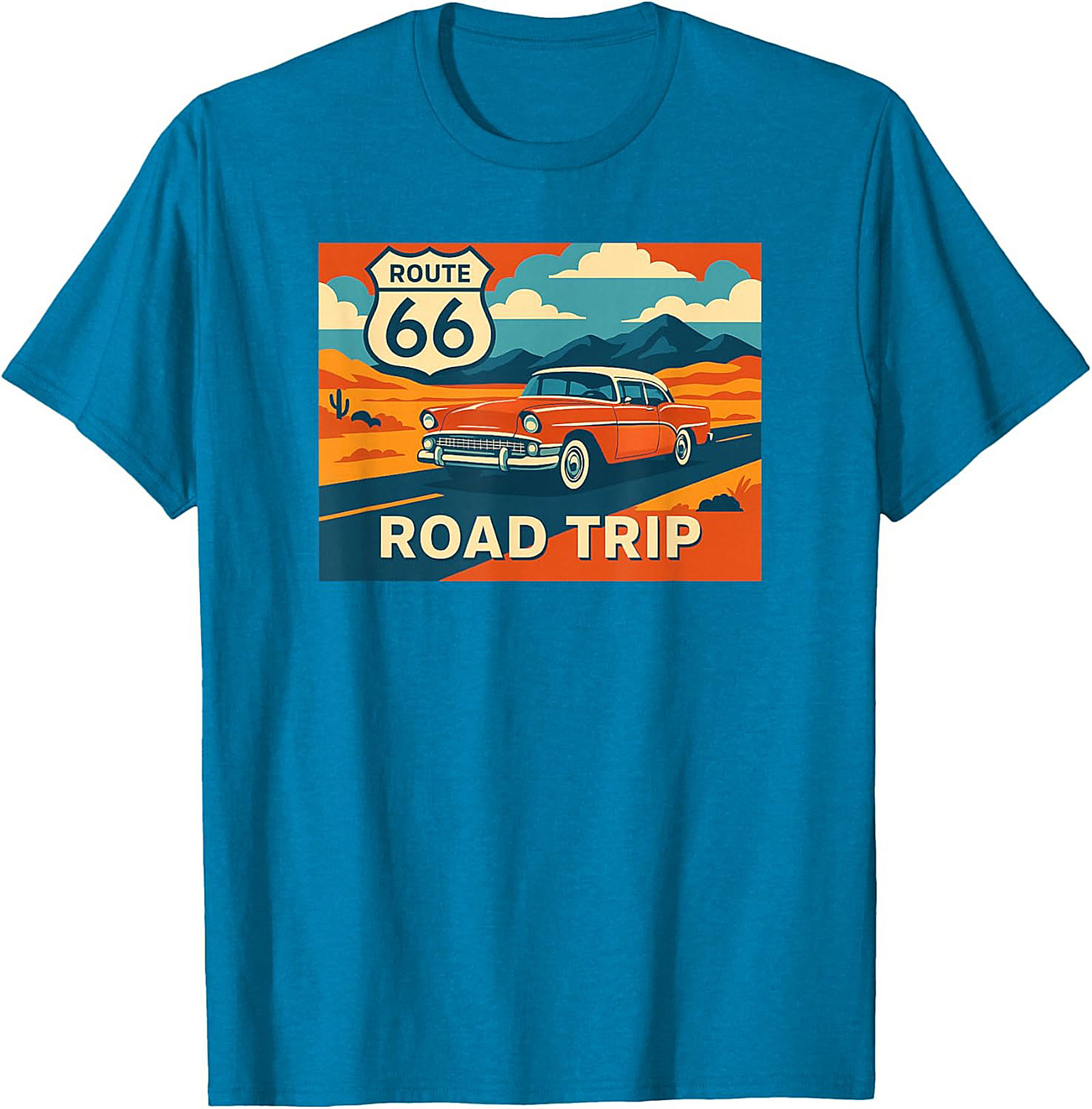 Route 66 Graphic Tee Vintage Road Trip Unisex Shirt