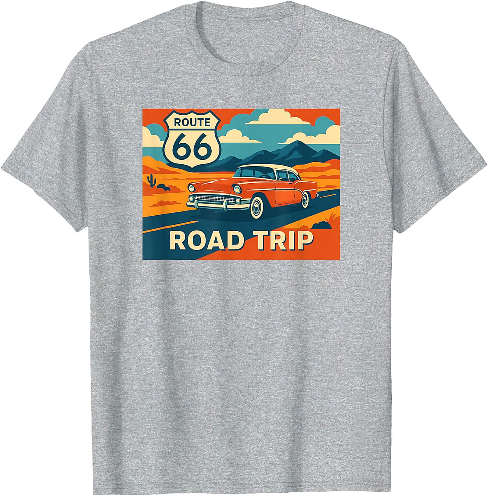 Route 66 Graphic Tee Vintage Road Trip Unisex Shirt