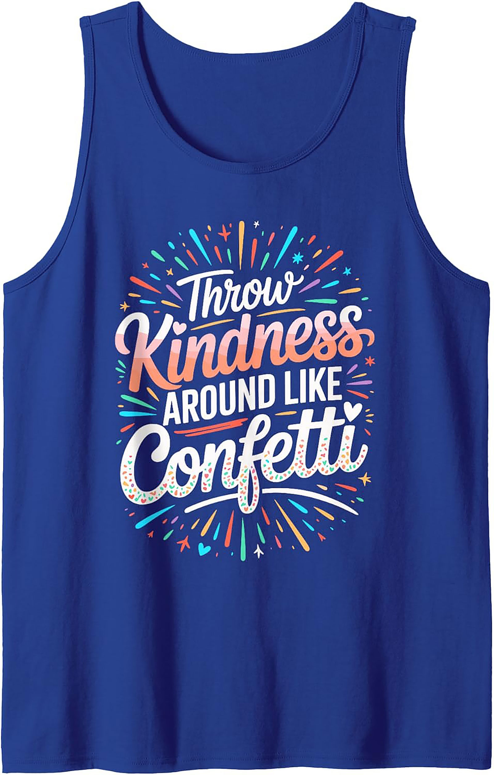 Kindness Confetti Graphic Tank Top | Positive Sleeveless Shirt