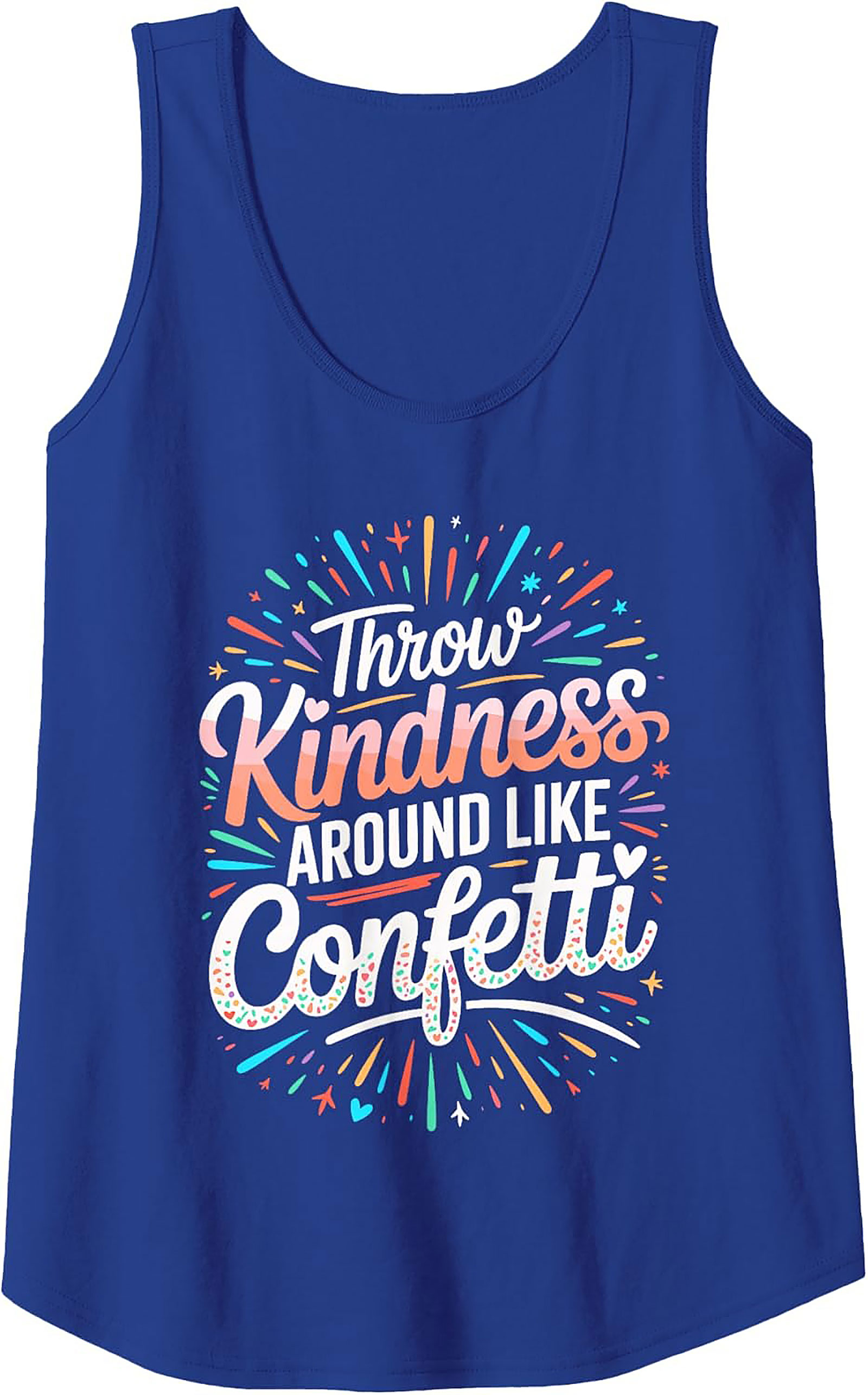 Kindness Confetti Graphic Tank Top | Positive Sleeveless Shirt