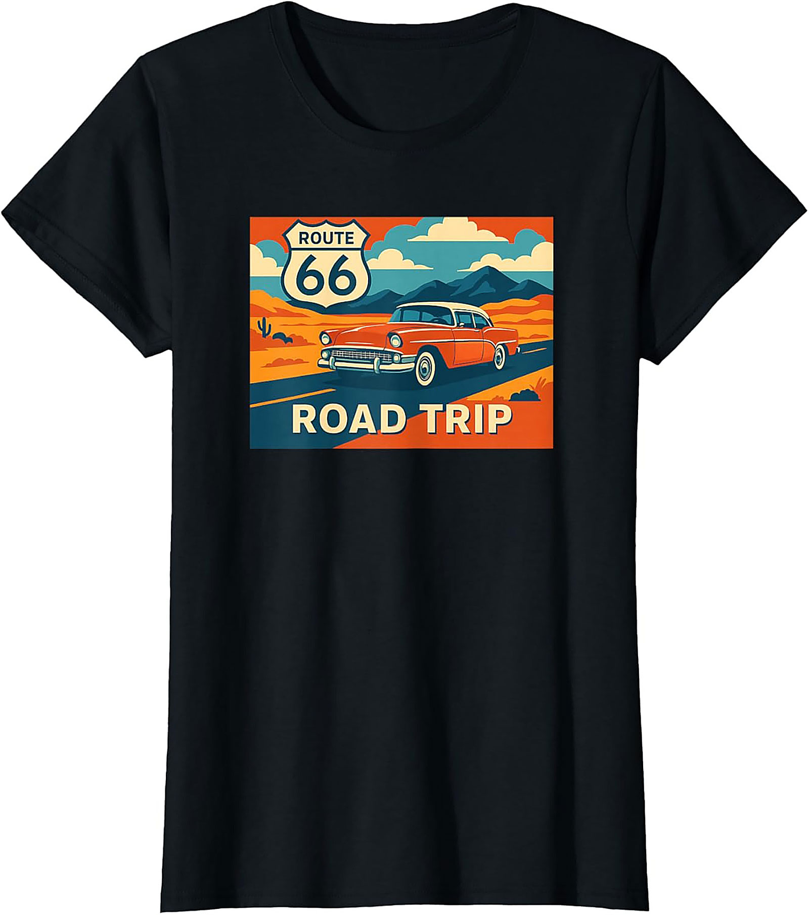 Route 66 Graphic Tee Vintage Road Trip Unisex Shirt