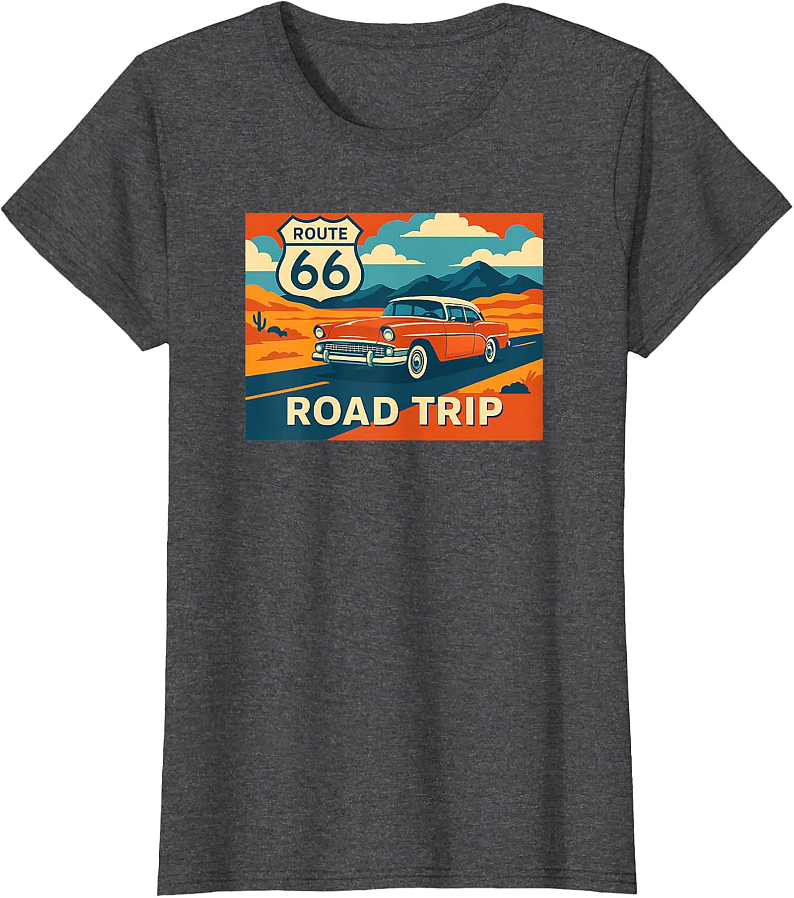 Route 66 Graphic Tee Vintage Road Trip Unisex Shirt