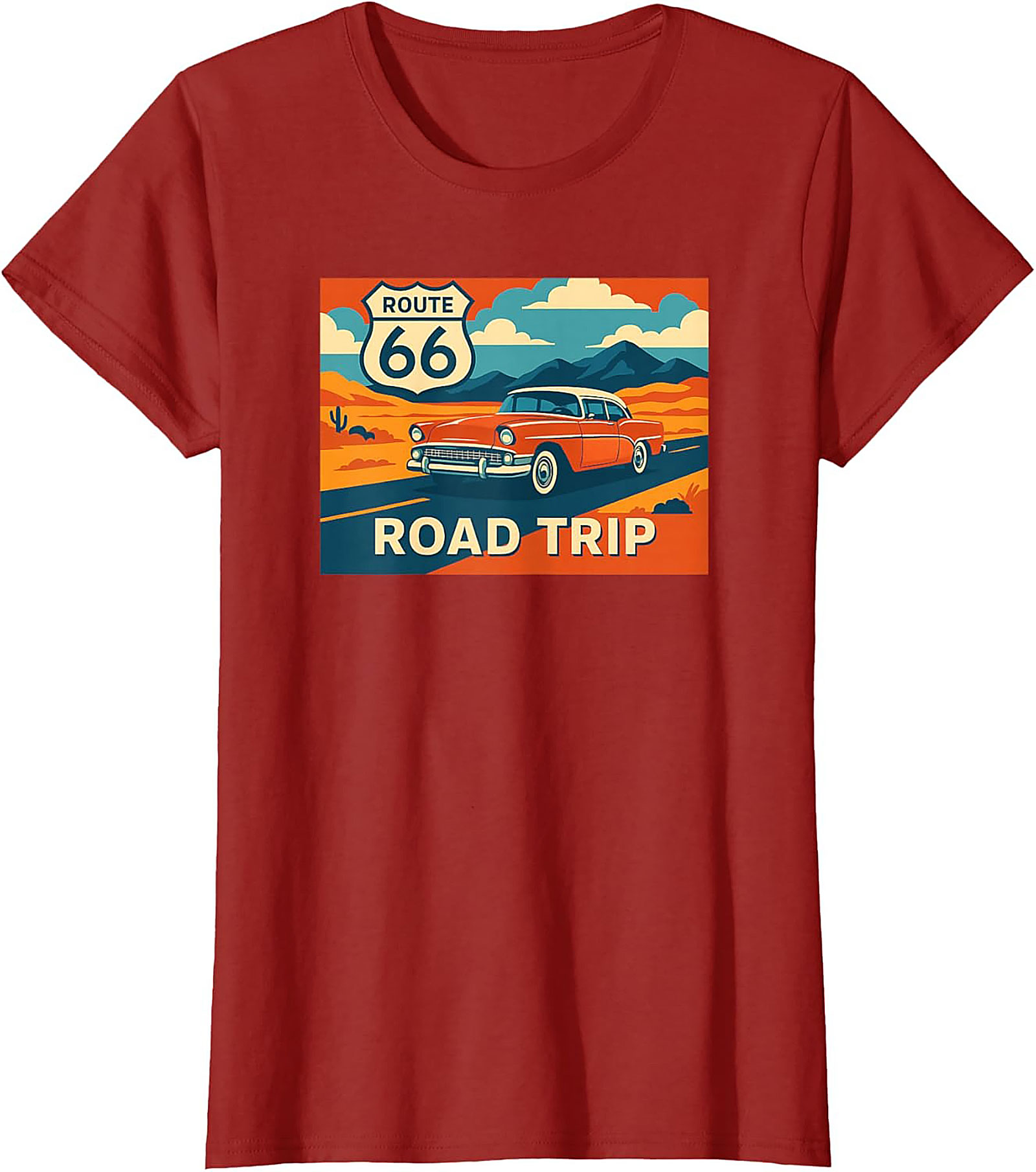 Route 66 Graphic Tee Vintage Road Trip Unisex Shirt
