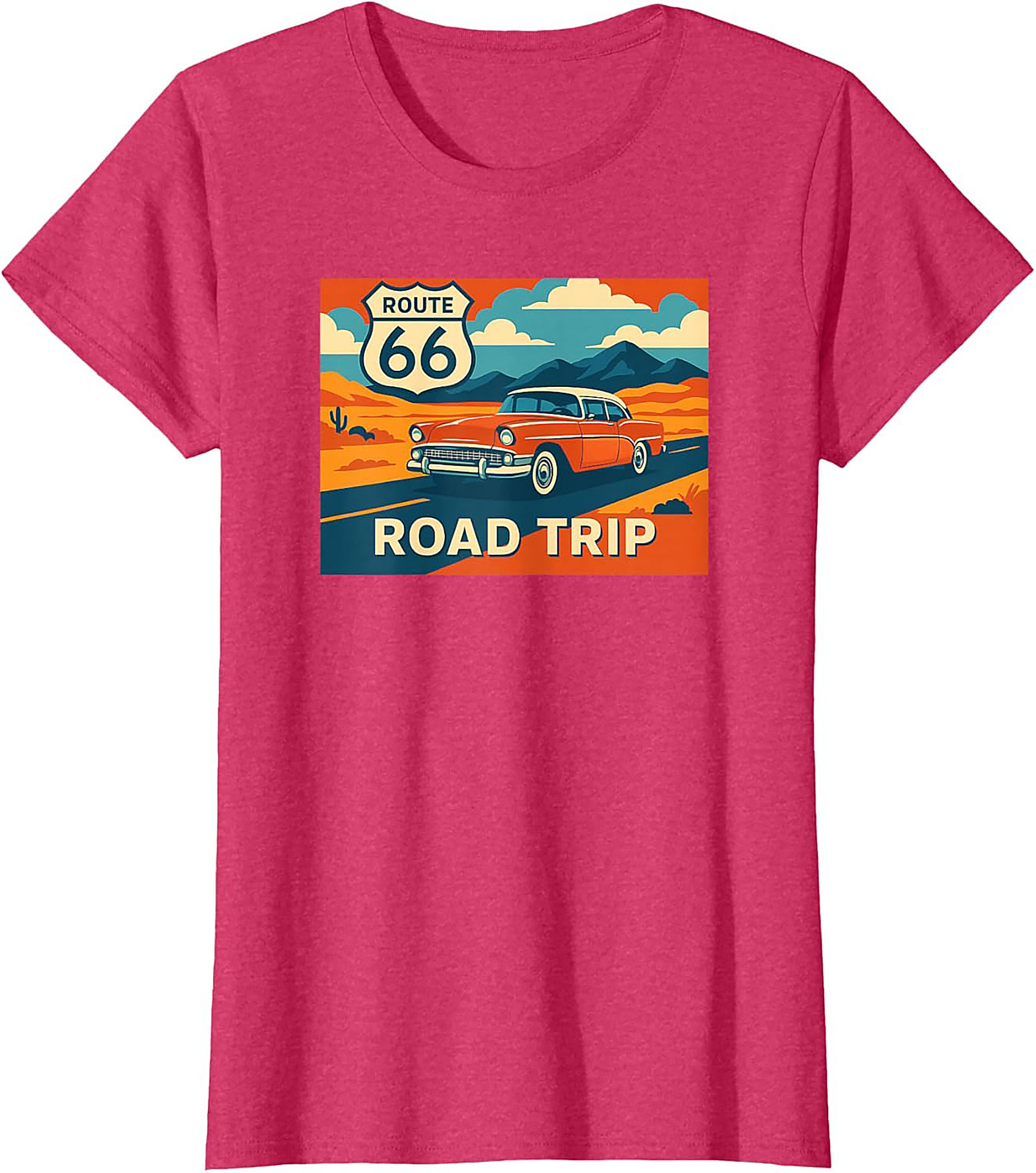 Route 66 Graphic Tee Vintage Road Trip Unisex Shirt