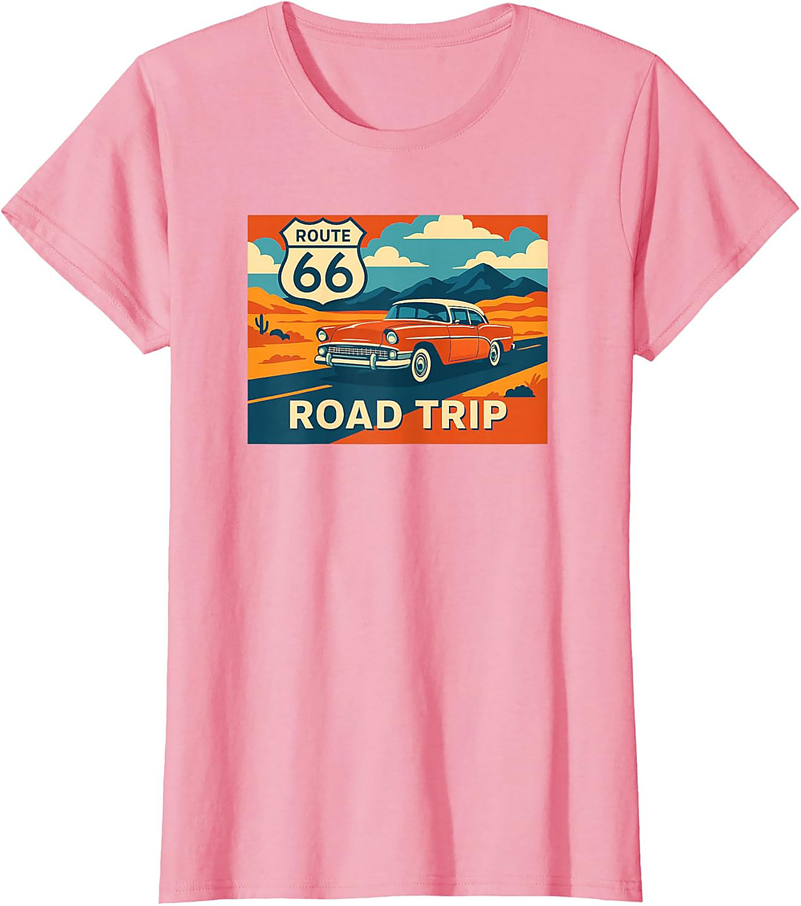 Route 66 Graphic Tee Vintage Road Trip Unisex Shirt