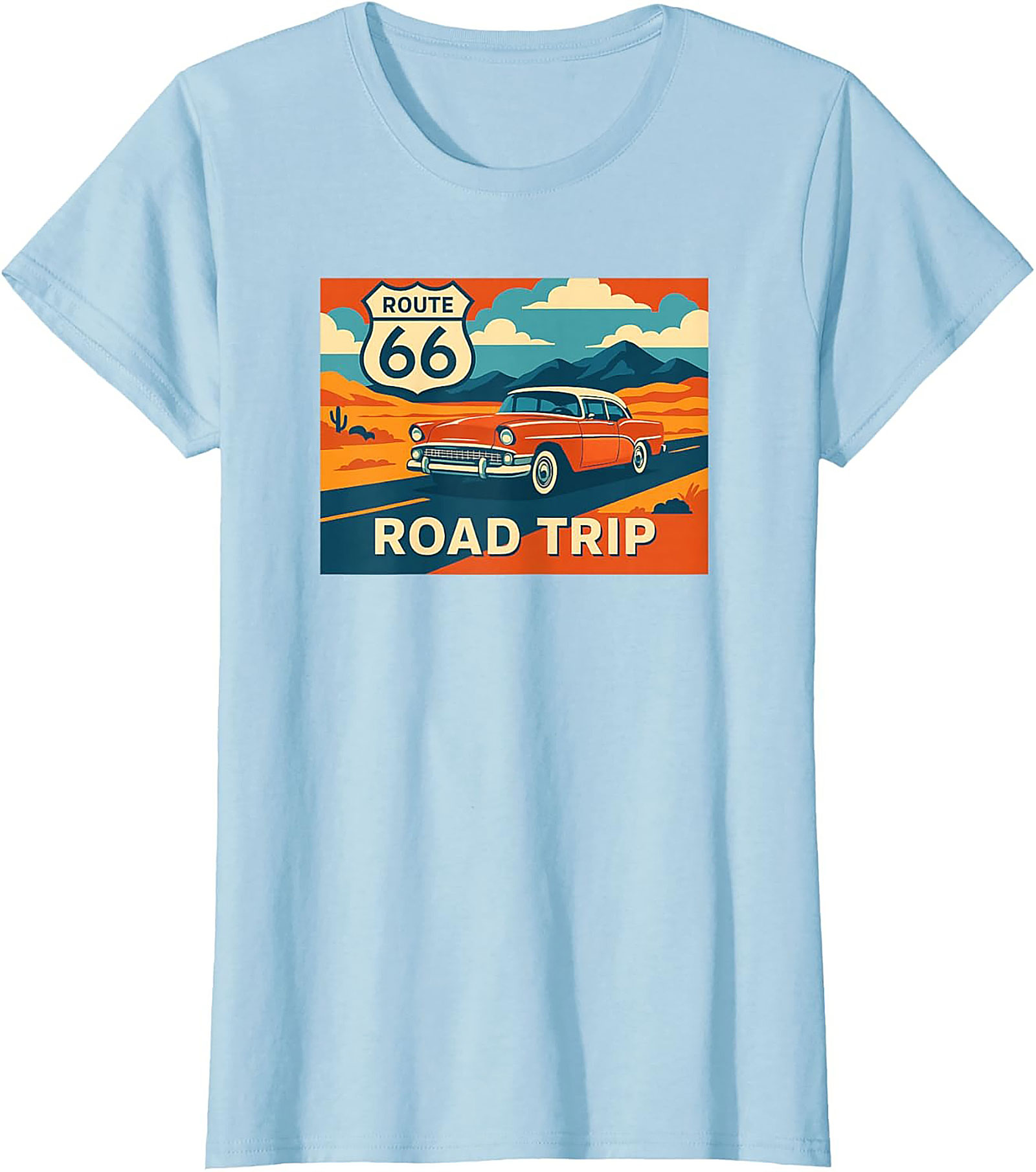 Route 66 Graphic Tee Vintage Road Trip Unisex Shirt