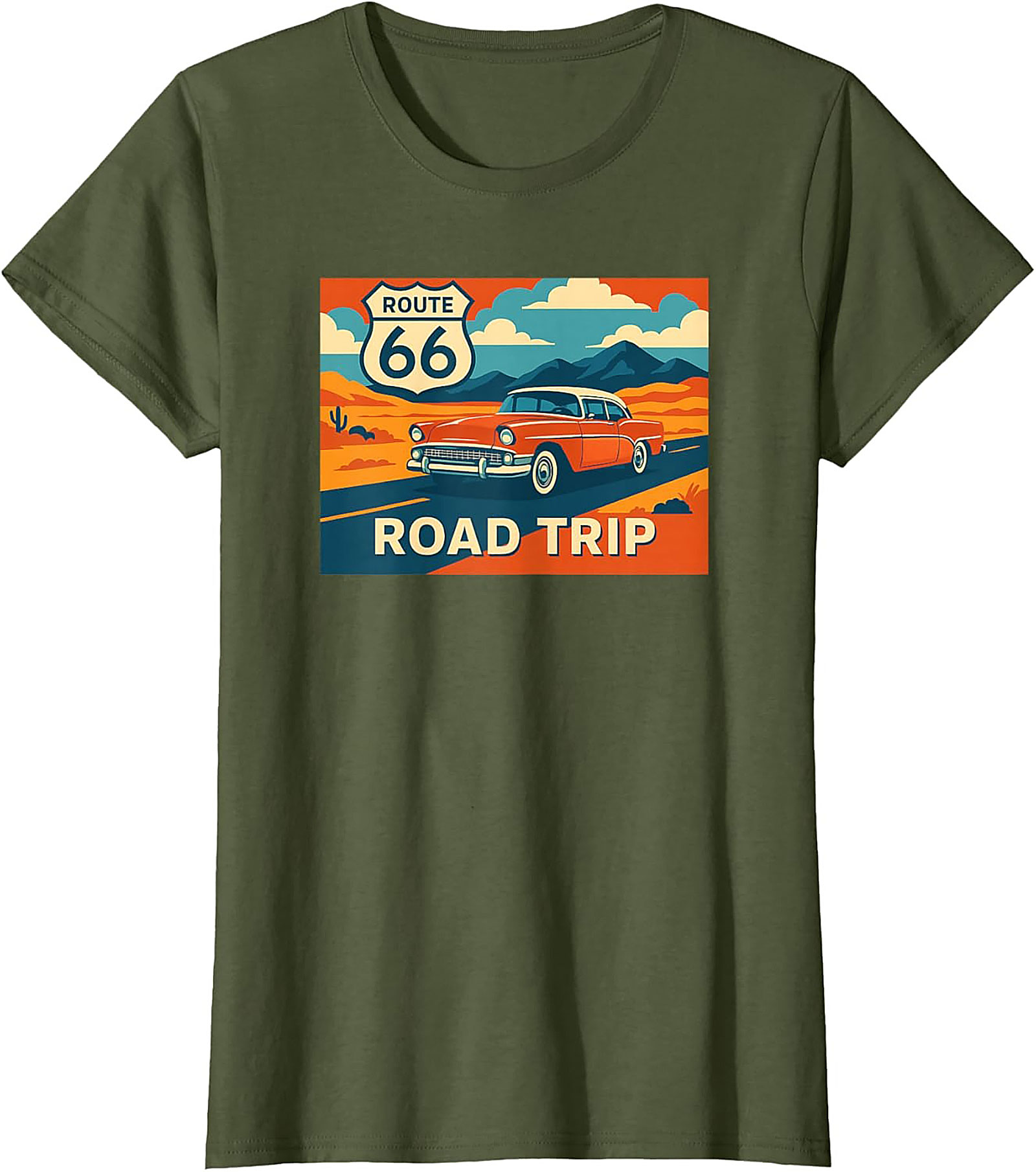 Route 66 Graphic Tee Vintage Road Trip Unisex Shirt