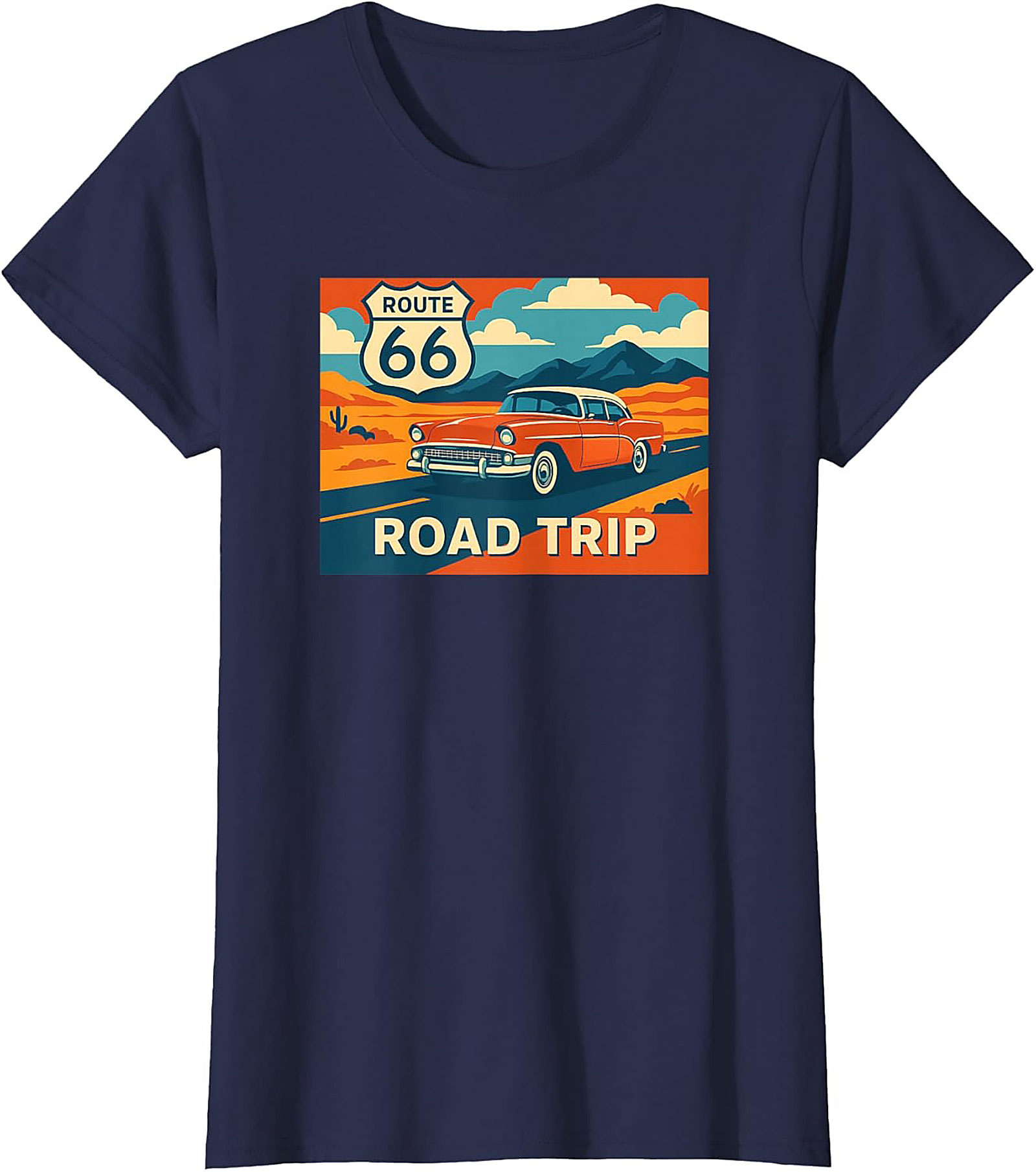 Route 66 Graphic Tee Vintage Road Trip Unisex Shirt