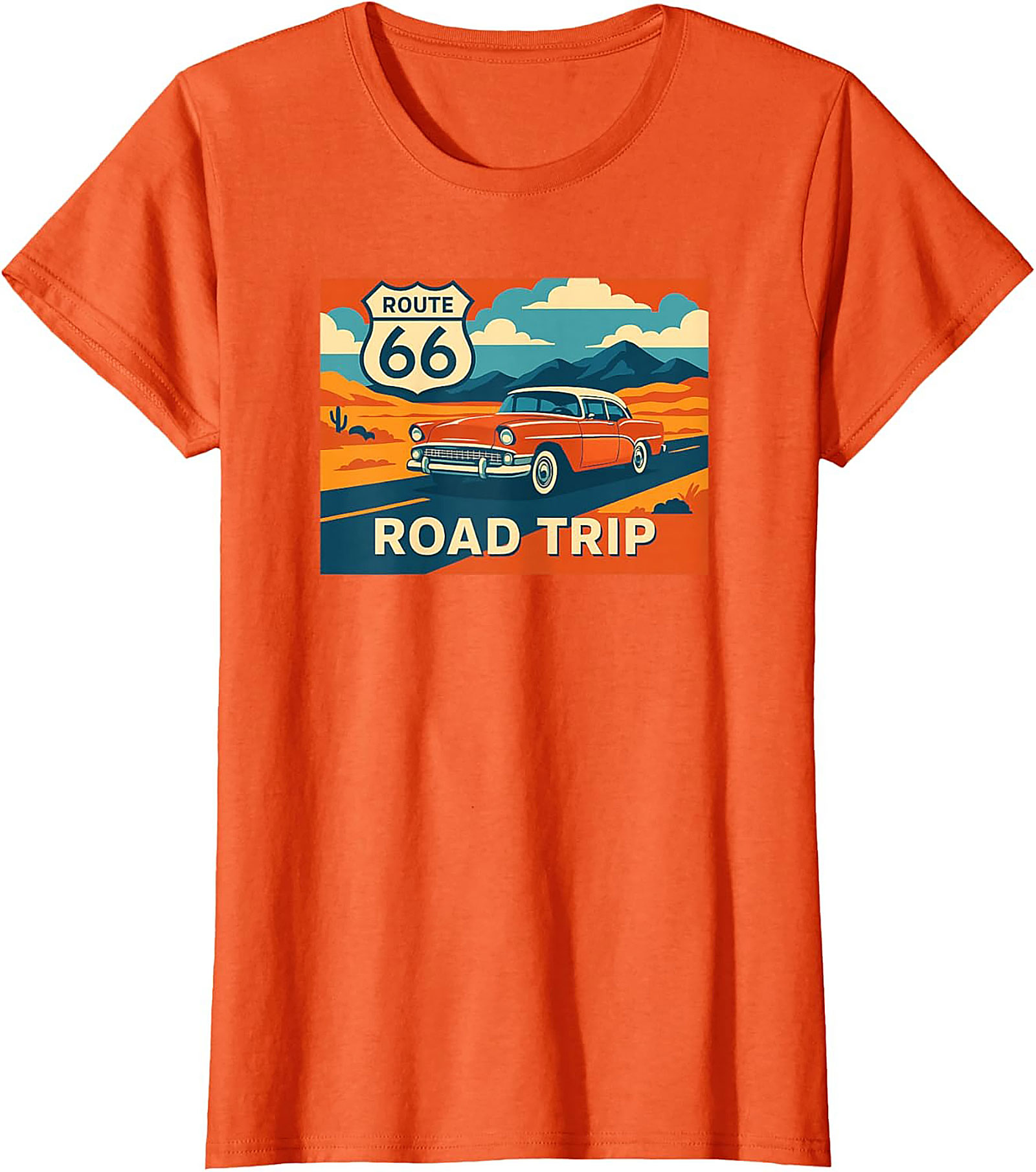 Route 66 Graphic Tee Vintage Road Trip Unisex Shirt