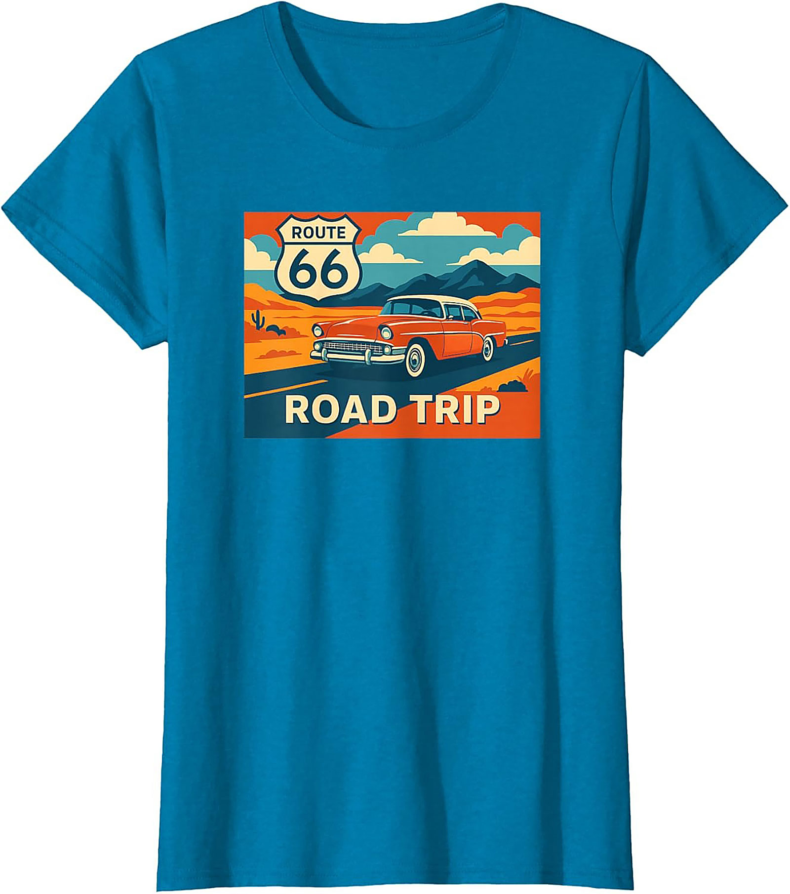 Route 66 Graphic Tee Vintage Road Trip Unisex Shirt