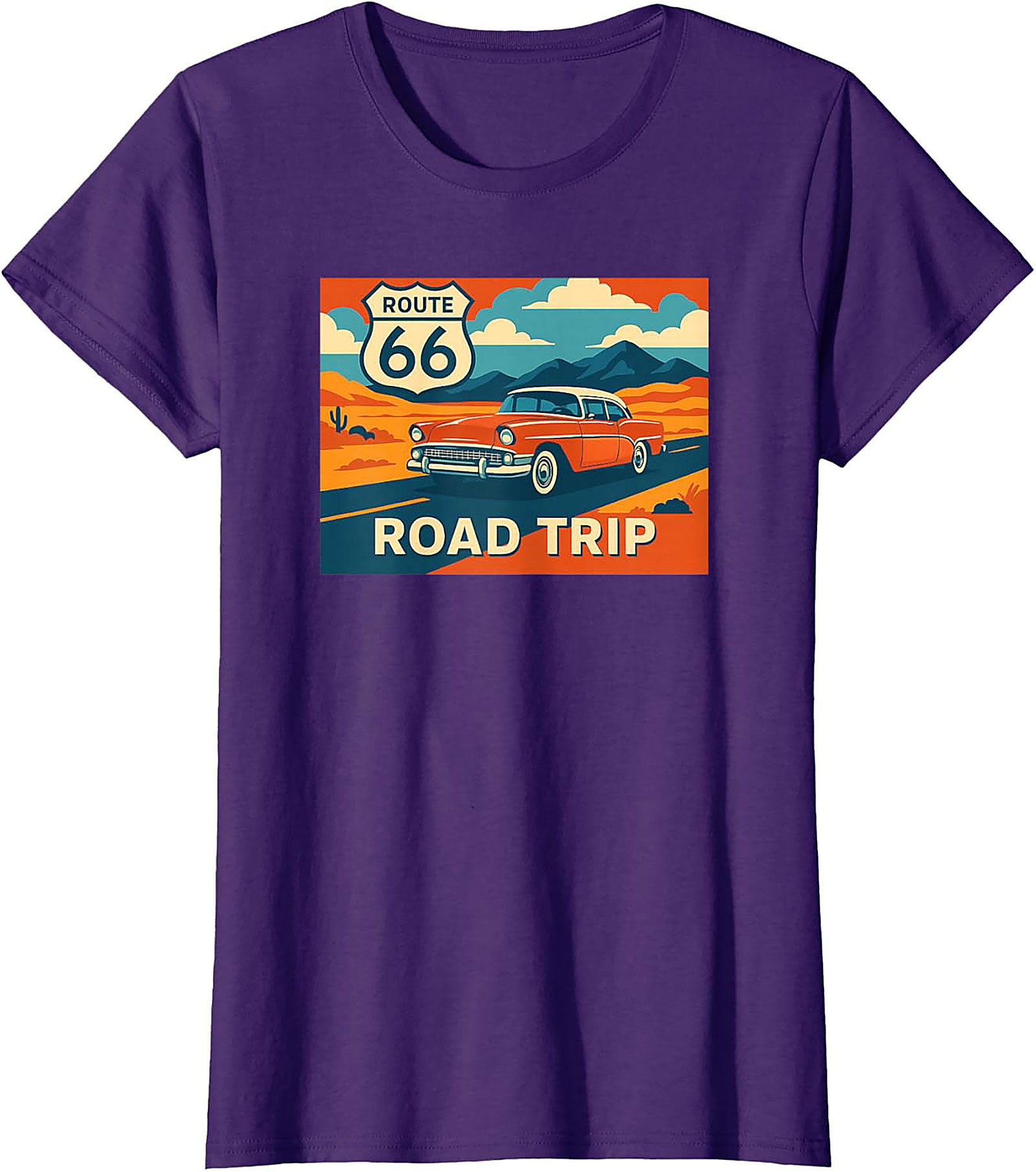 Route 66 Graphic Tee Vintage Road Trip Unisex Shirt