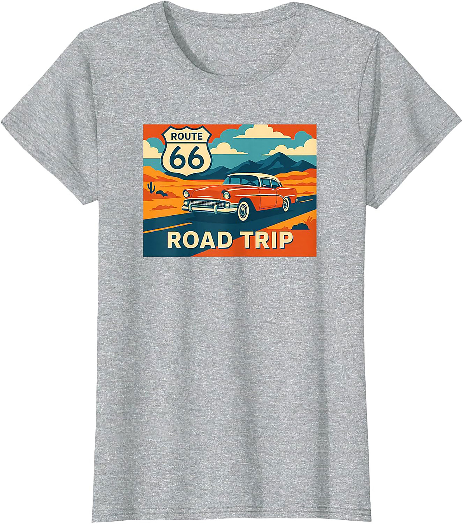 Route 66 Graphic Tee Vintage Road Trip Unisex Shirt