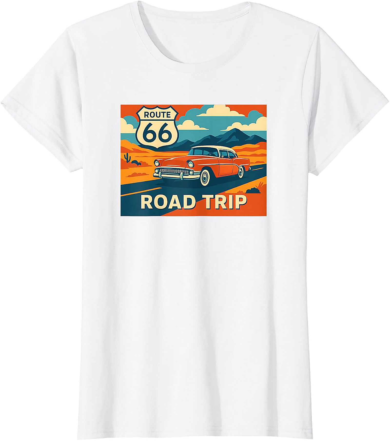 Route 66 Graphic Tee Vintage Road Trip Unisex Shirt
