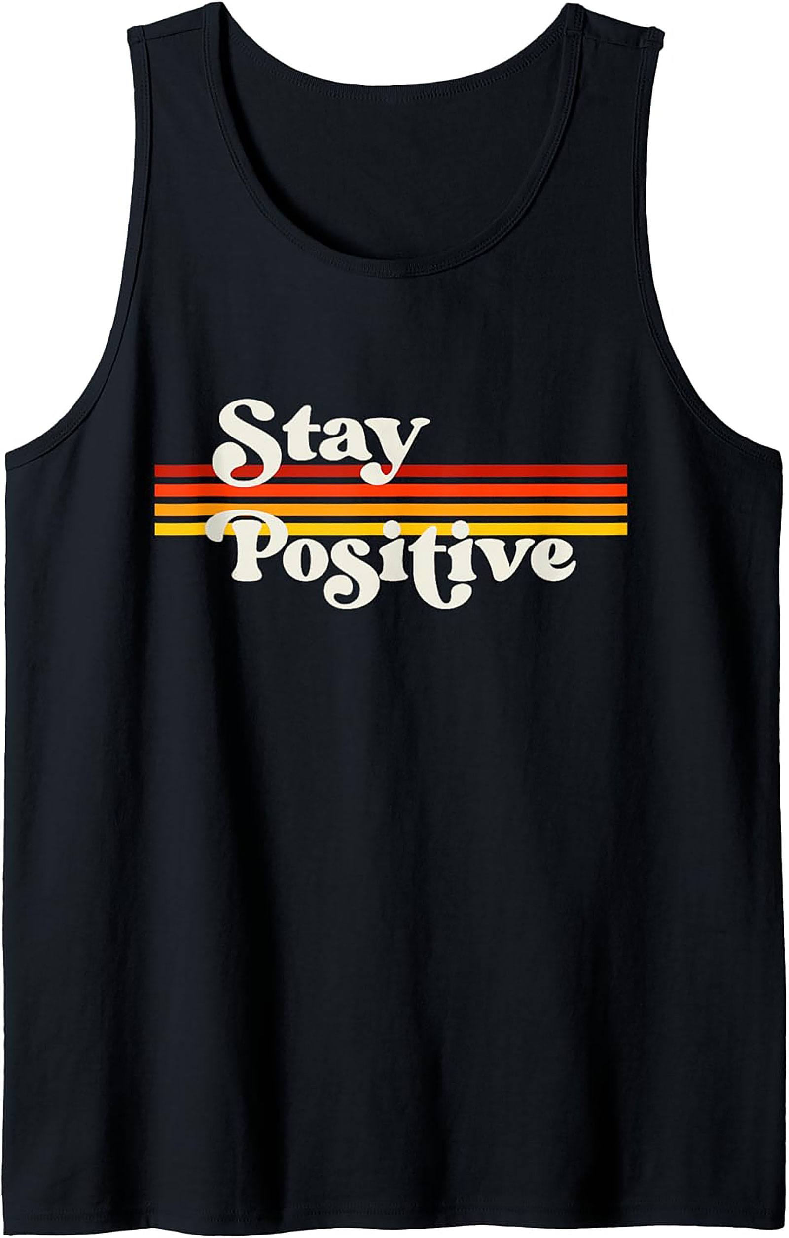 Retro Stay Positive Graphic Tank Top | Unisex Summer Wear