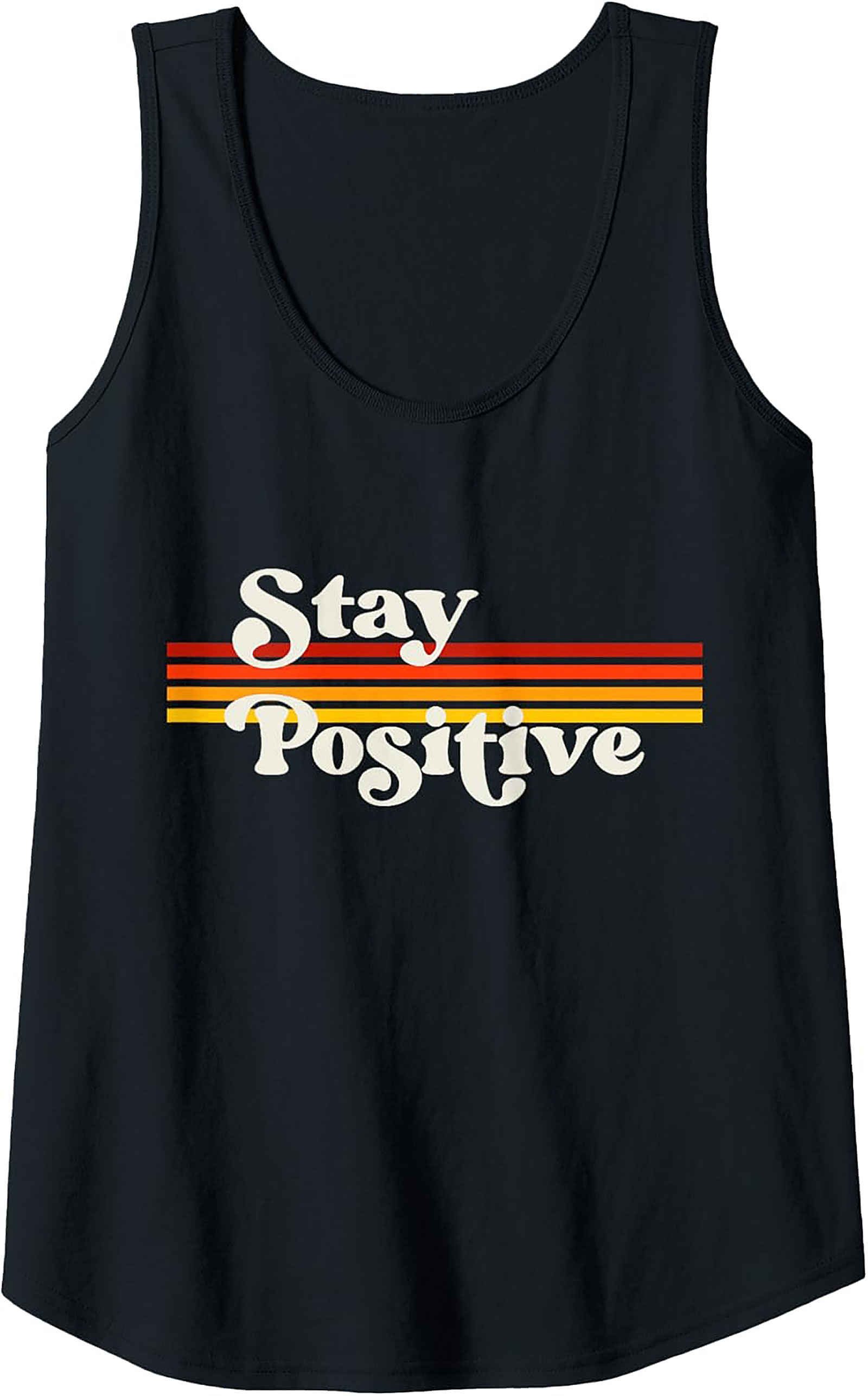 Retro Stay Positive Graphic Tank Top | Unisex Summer Wear