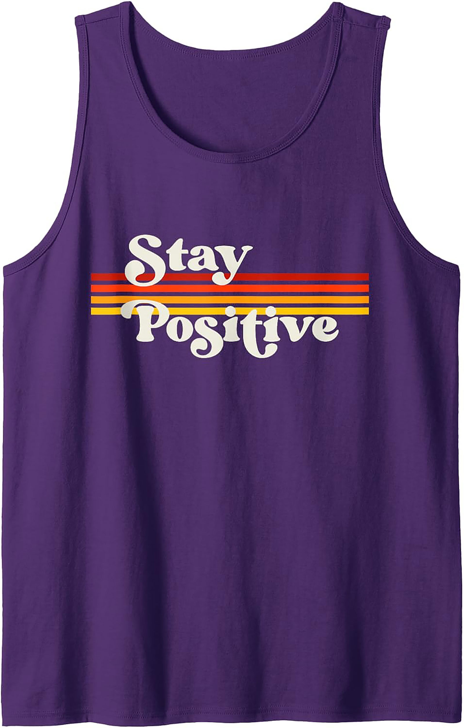 Retro Stay Positive Graphic Tank Top | Unisex Summer Wear