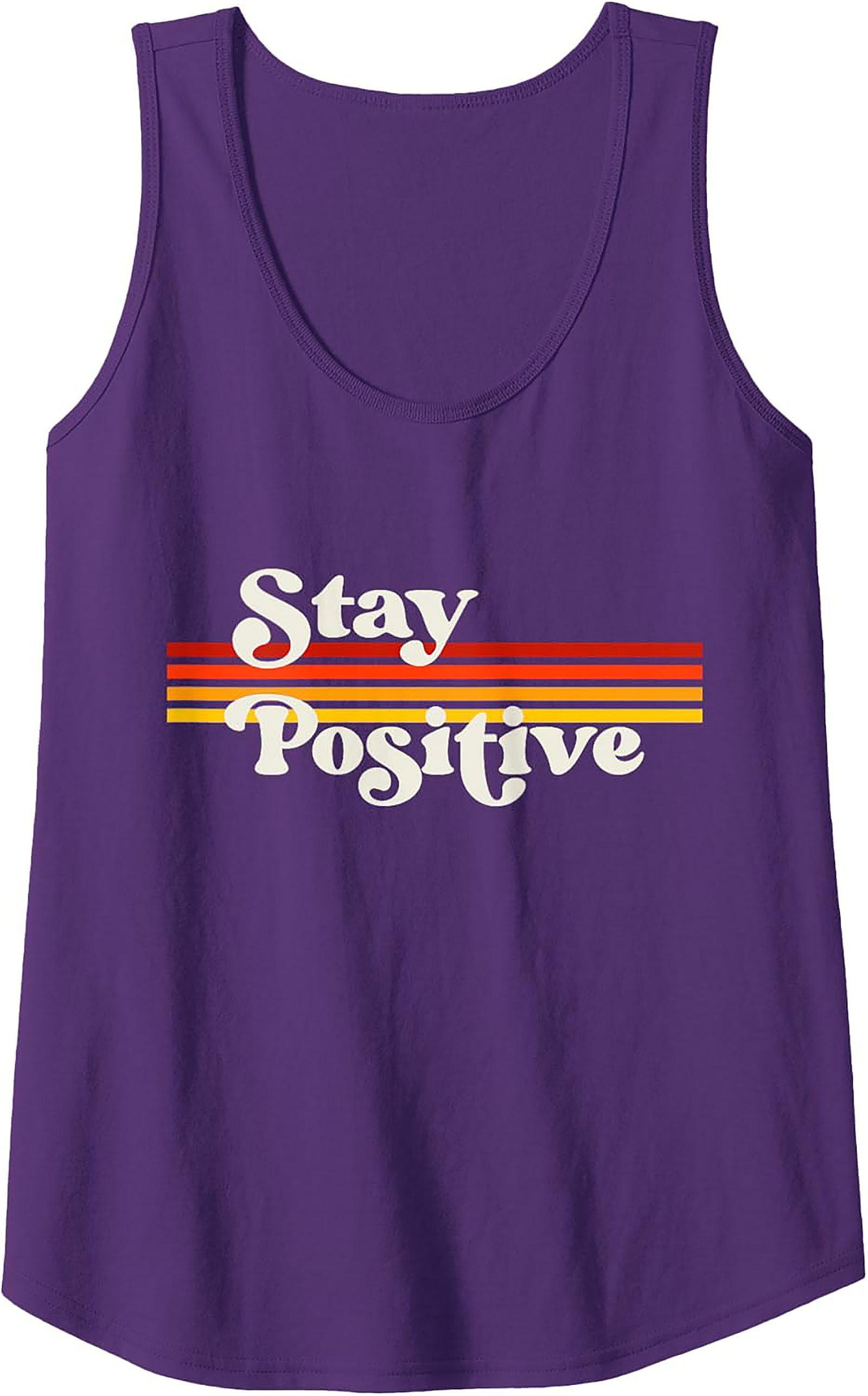 Retro Stay Positive Graphic Tank Top | Unisex Summer Wear