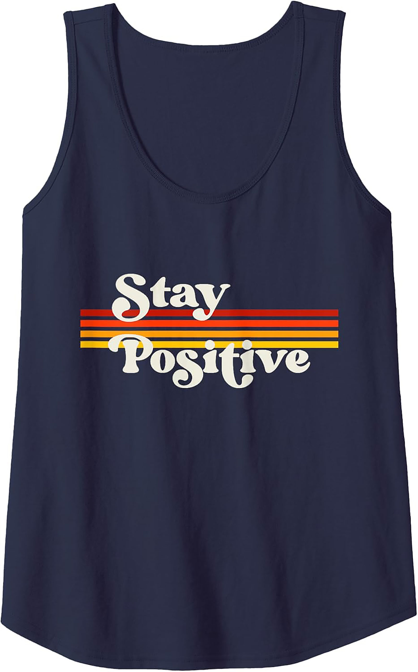 Retro Stay Positive Graphic Tank Top | Unisex Summer Wear