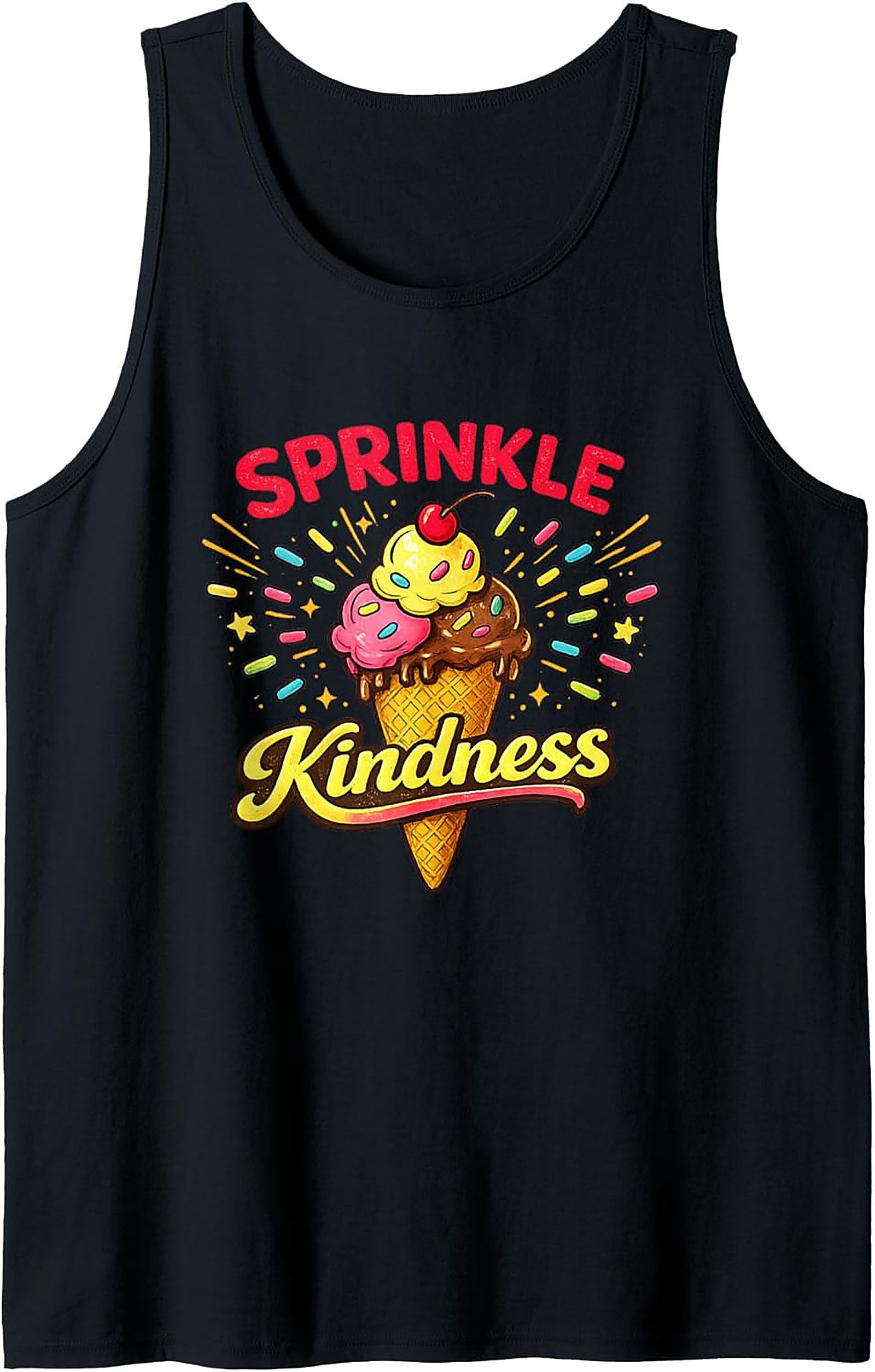Sprinkle Kindness Ice Cream Graphic Tank Top | Summer Wear