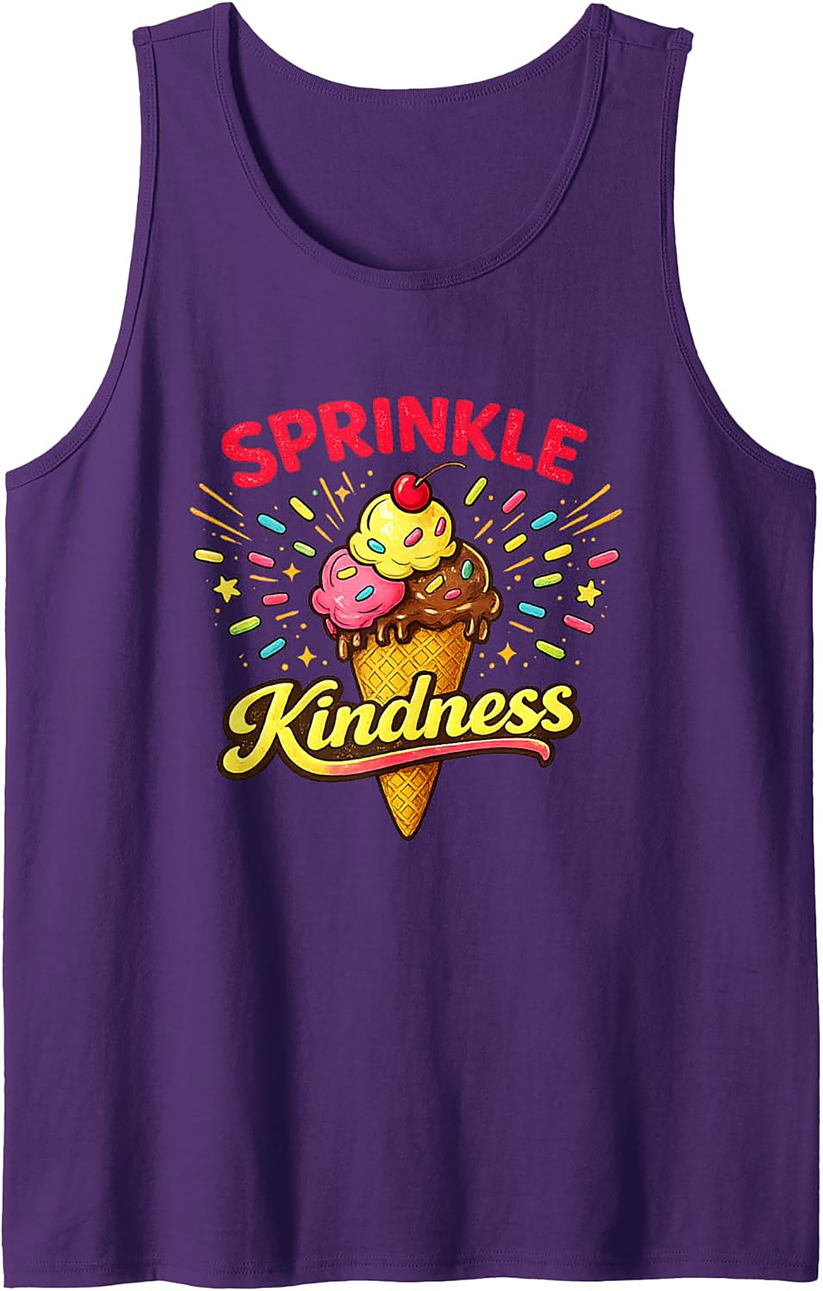 Sprinkle Kindness Ice Cream Graphic Tank Top | Summer Wear