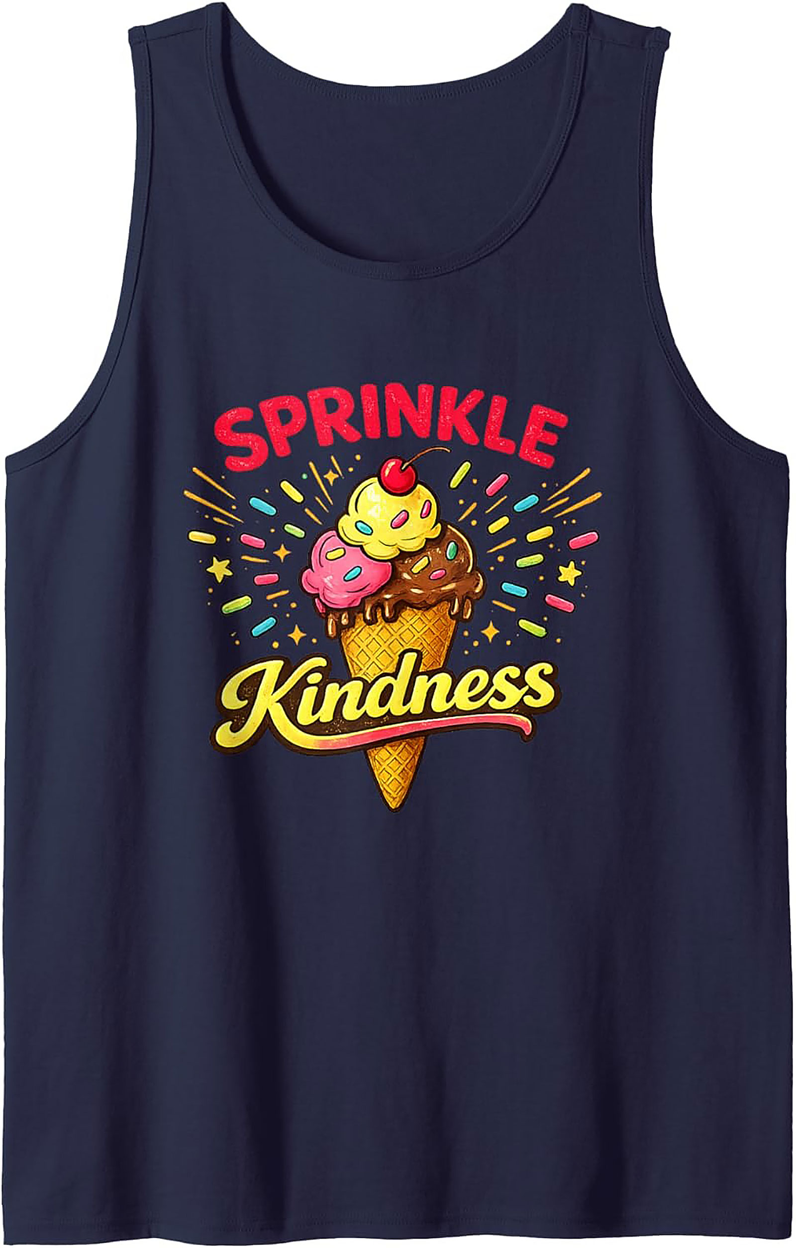 Sprinkle Kindness Ice Cream Graphic Tank Top | Summer Wear