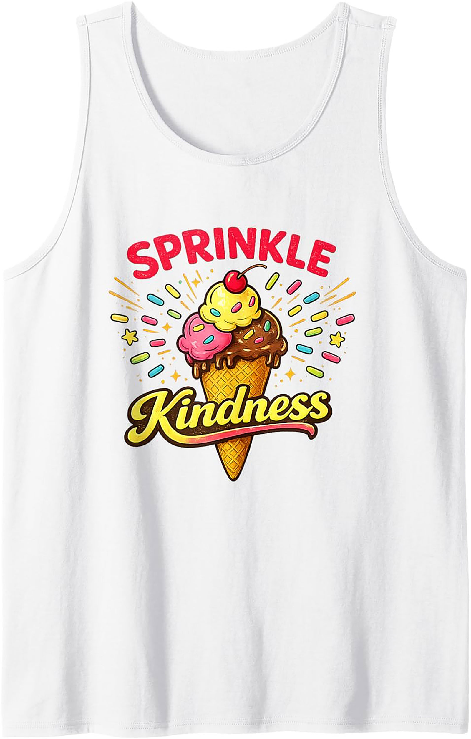 Sprinkle Kindness Ice Cream Graphic Tank Top | Summer Wear