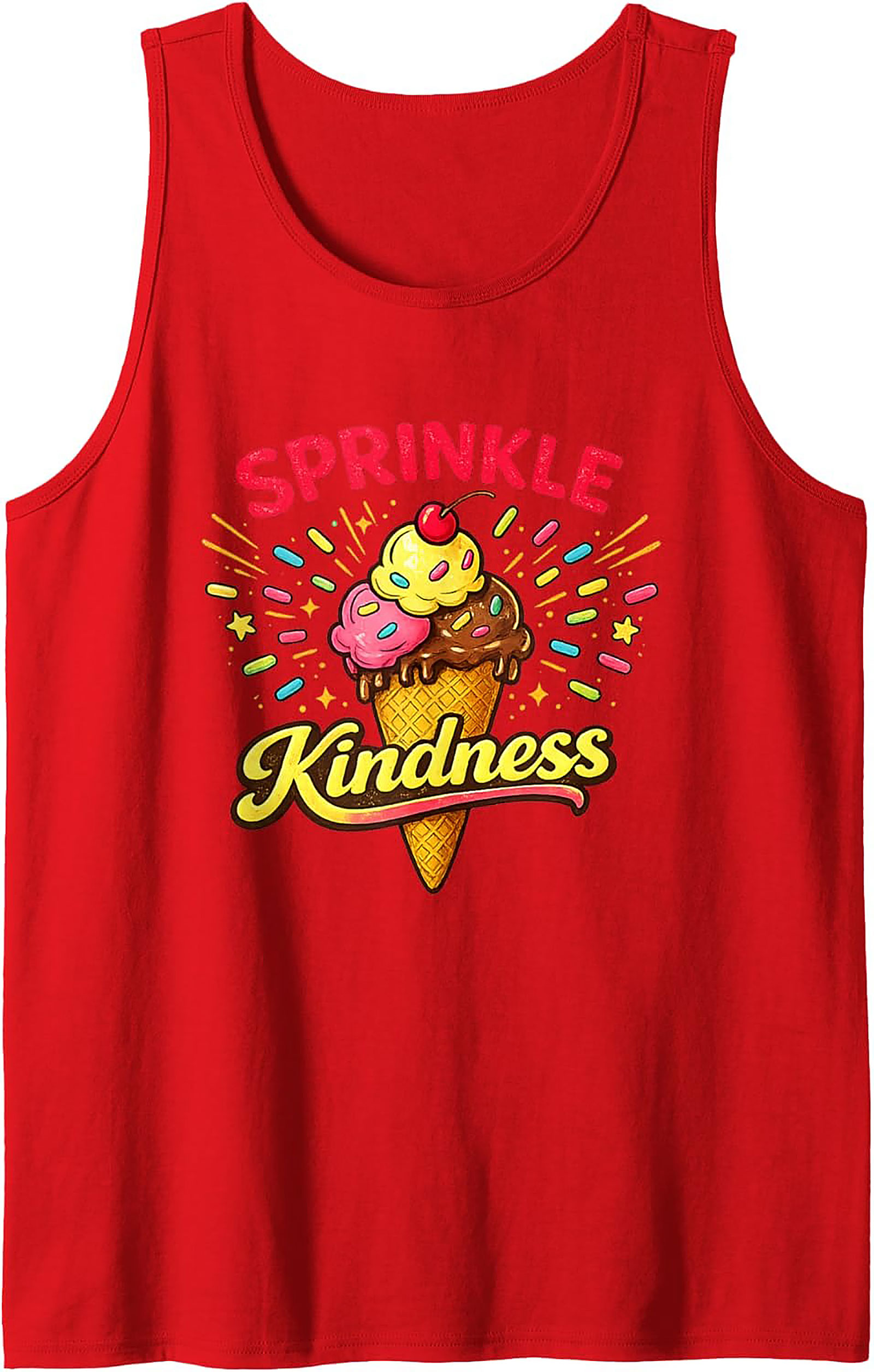 Sprinkle Kindness Ice Cream Graphic Tank Top | Summer Wear