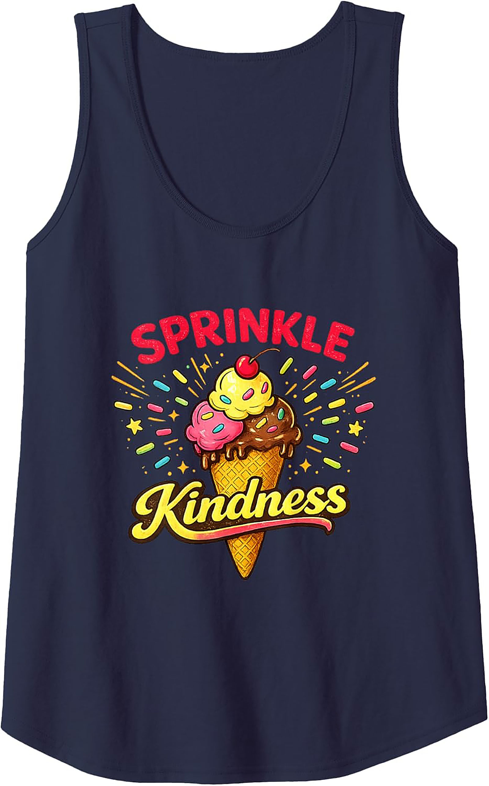 Sprinkle Kindness Ice Cream Graphic Tank Top | Summer Wear