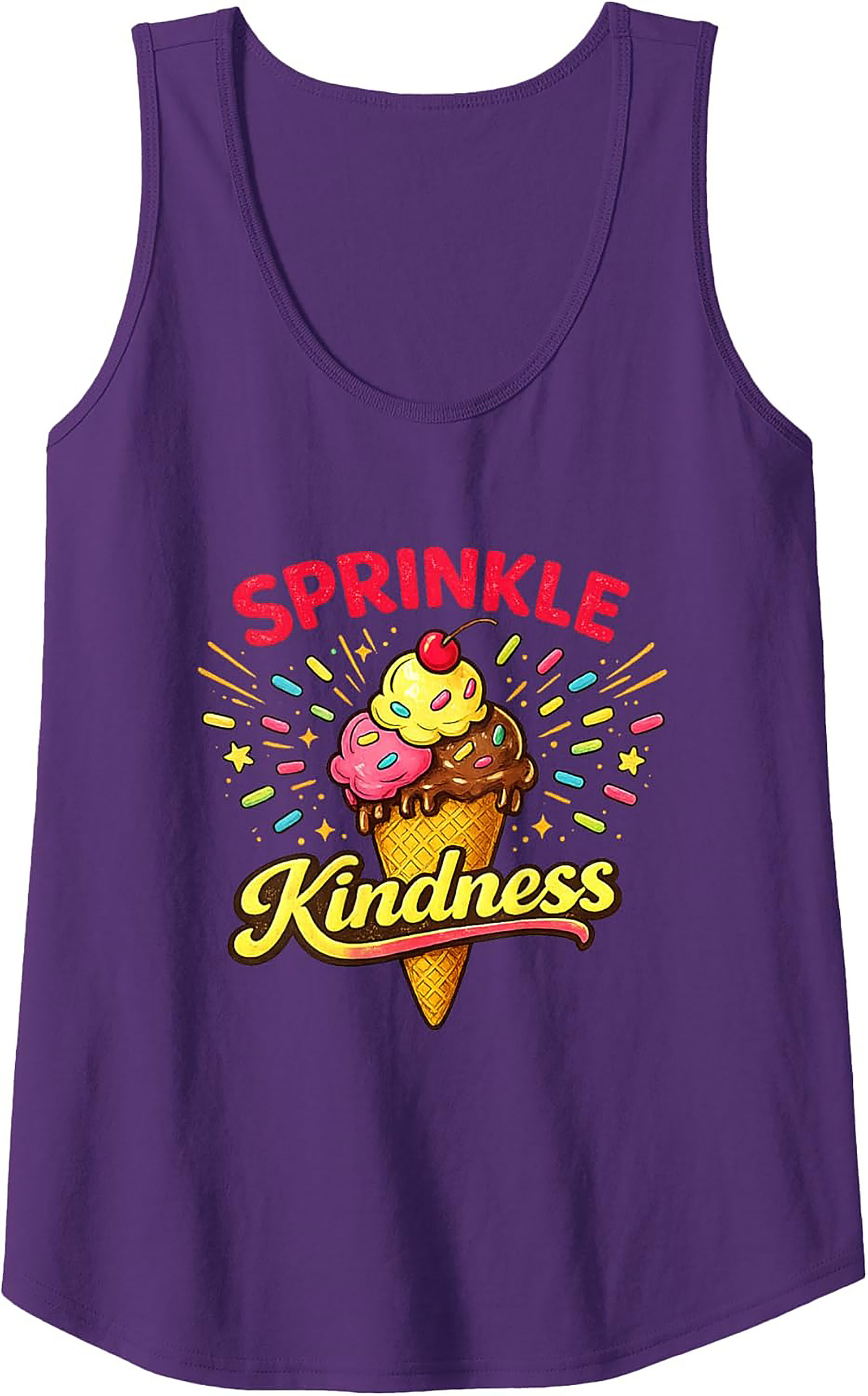 Sprinkle Kindness Ice Cream Graphic Tank Top | Summer Wear