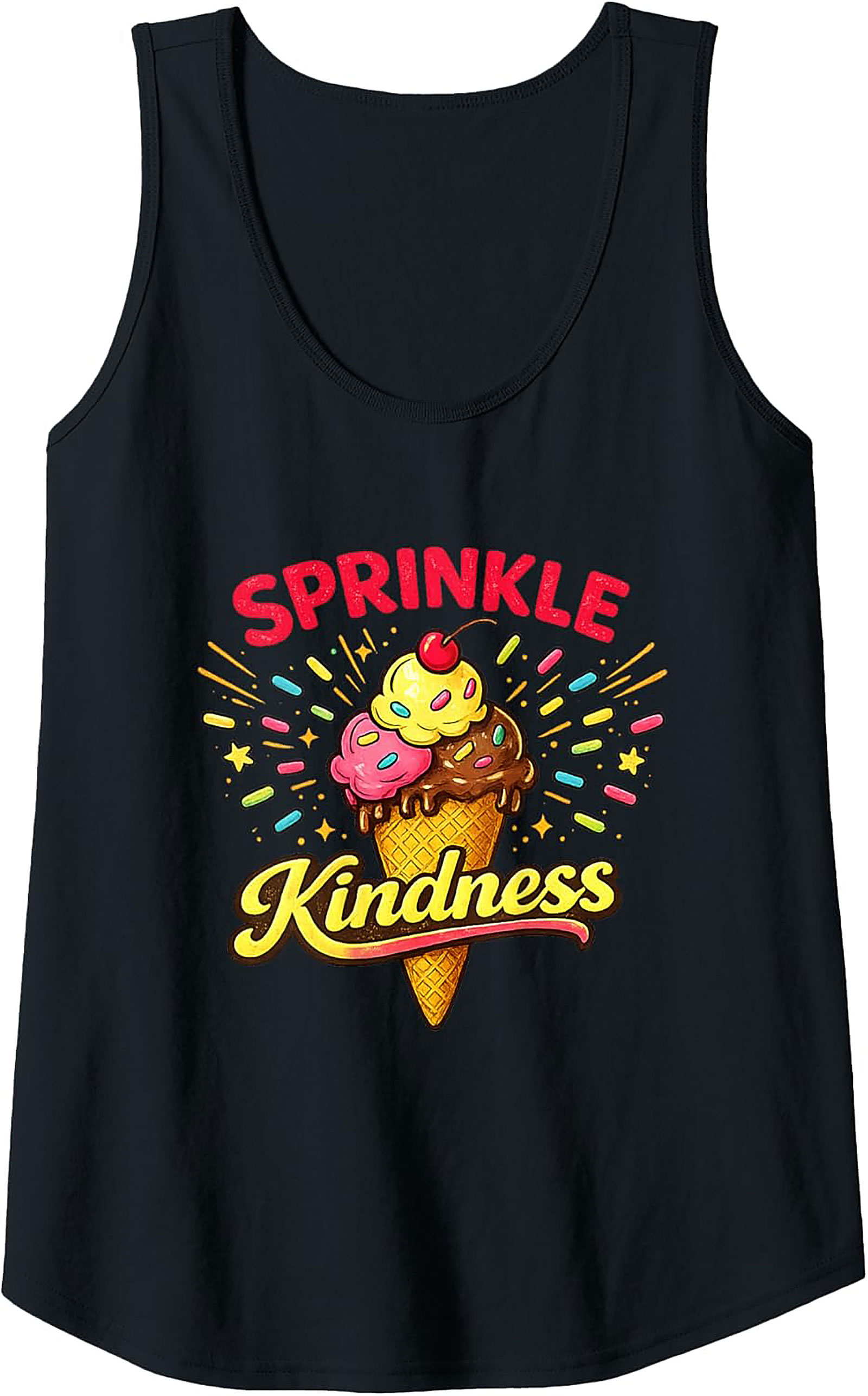Sprinkle Kindness Ice Cream Graphic Tank Top | Summer Wear