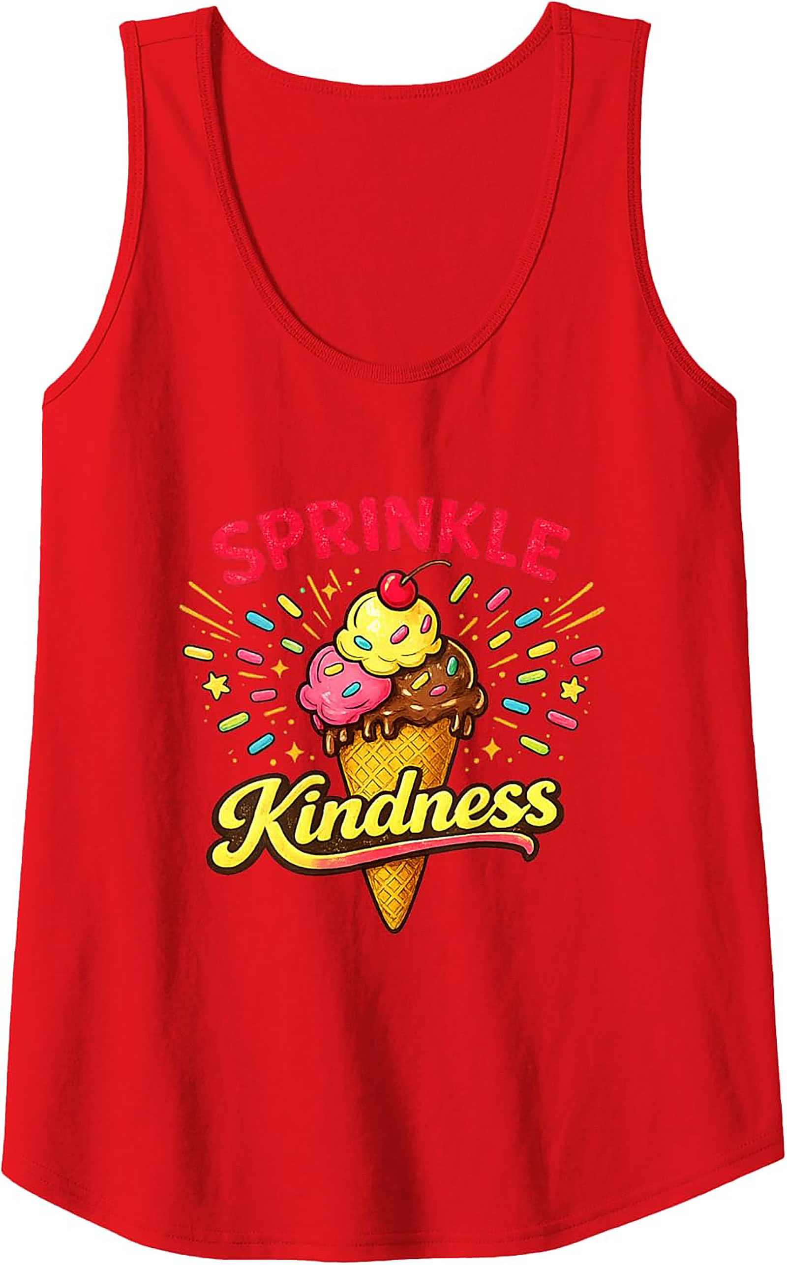 Sprinkle Kindness Ice Cream Graphic Tank Top | Summer Wear