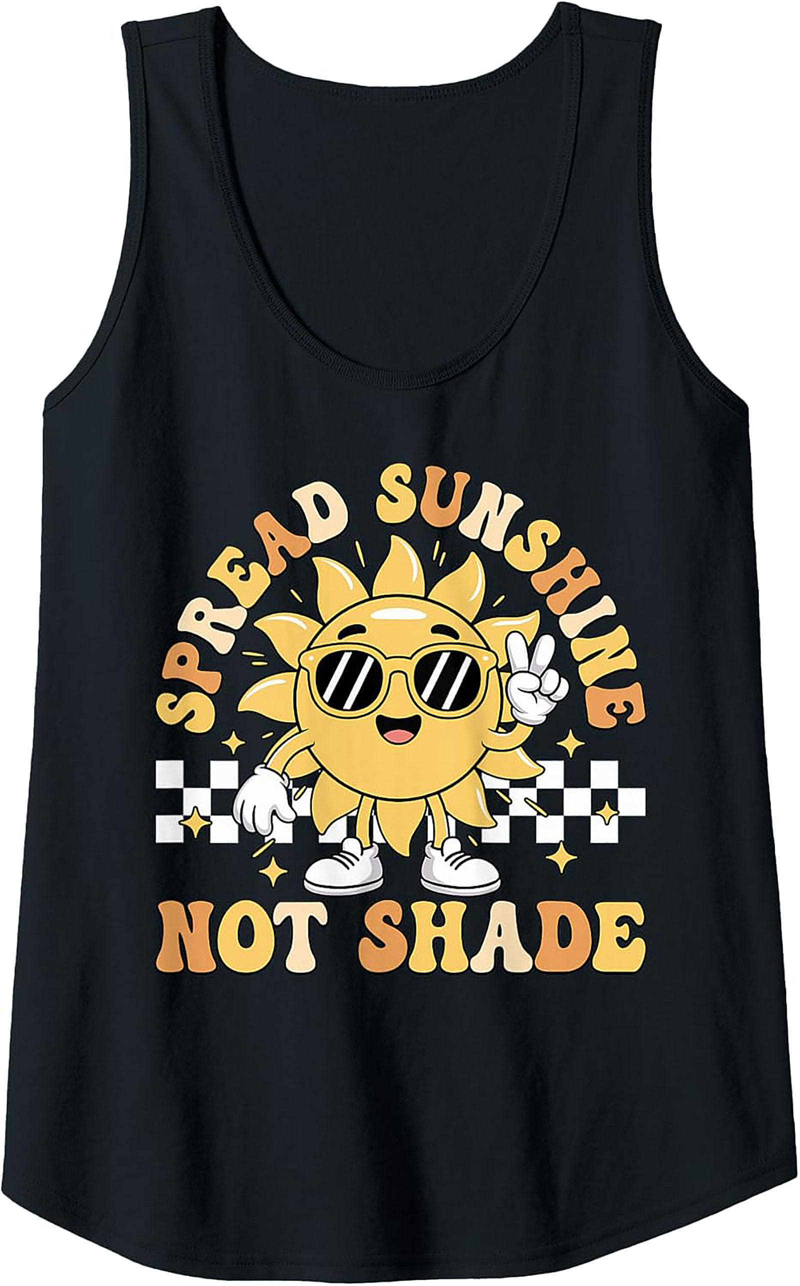 Spread Sunshine Groovy Graphic Tank | Unisex Sleeveless Tee