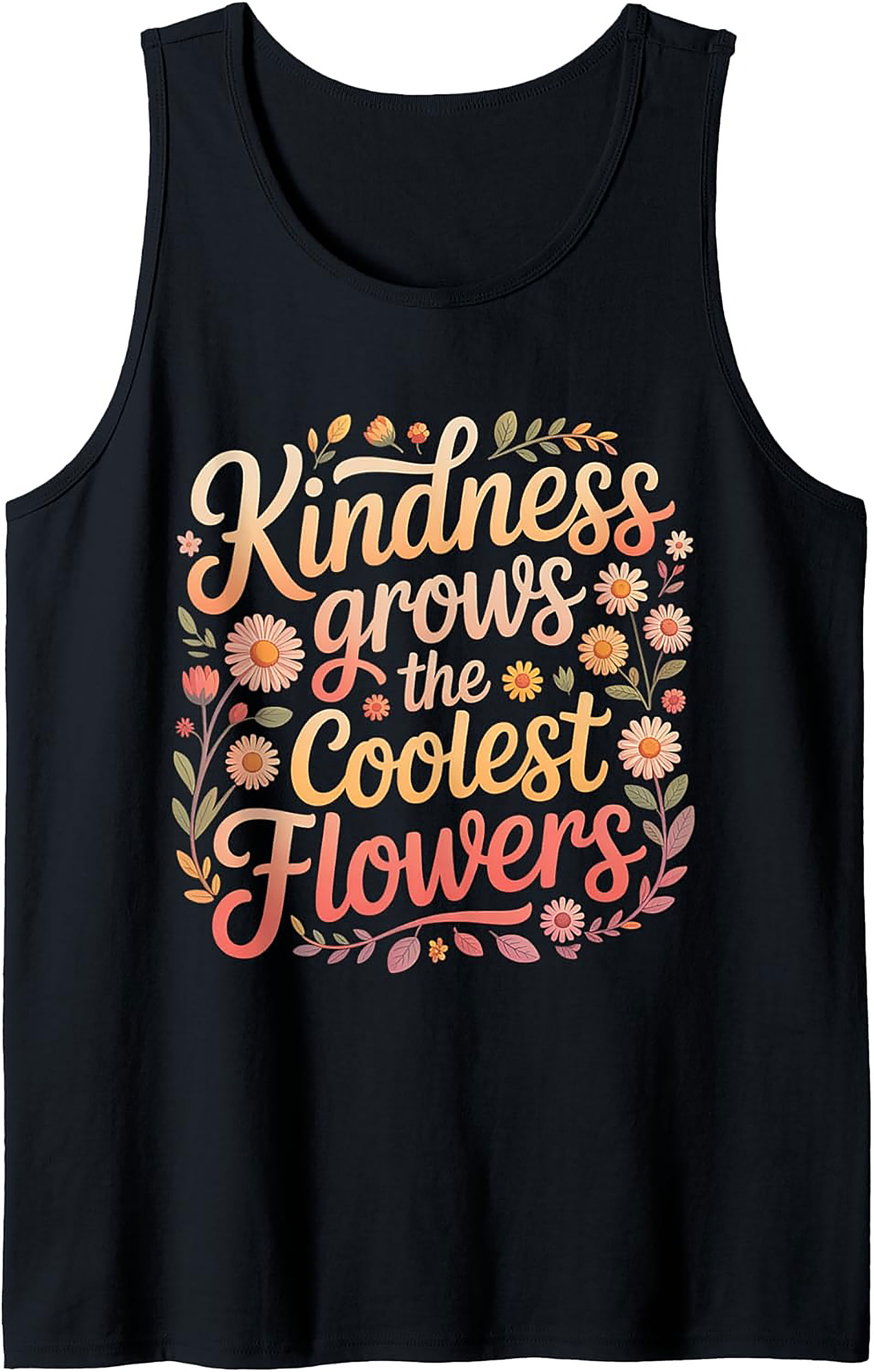 Kindness Grows Flowers Graphic Tank | Summer Sleeveless Shirt