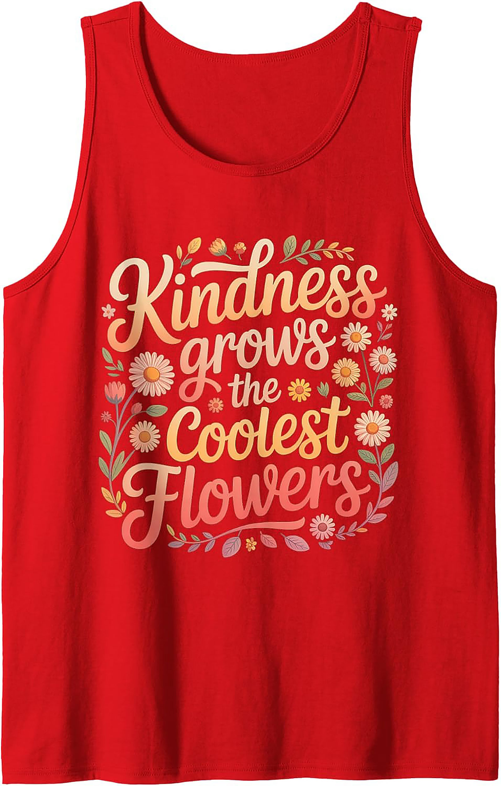 Kindness Grows Flowers Graphic Tank | Summer Sleeveless Shirt