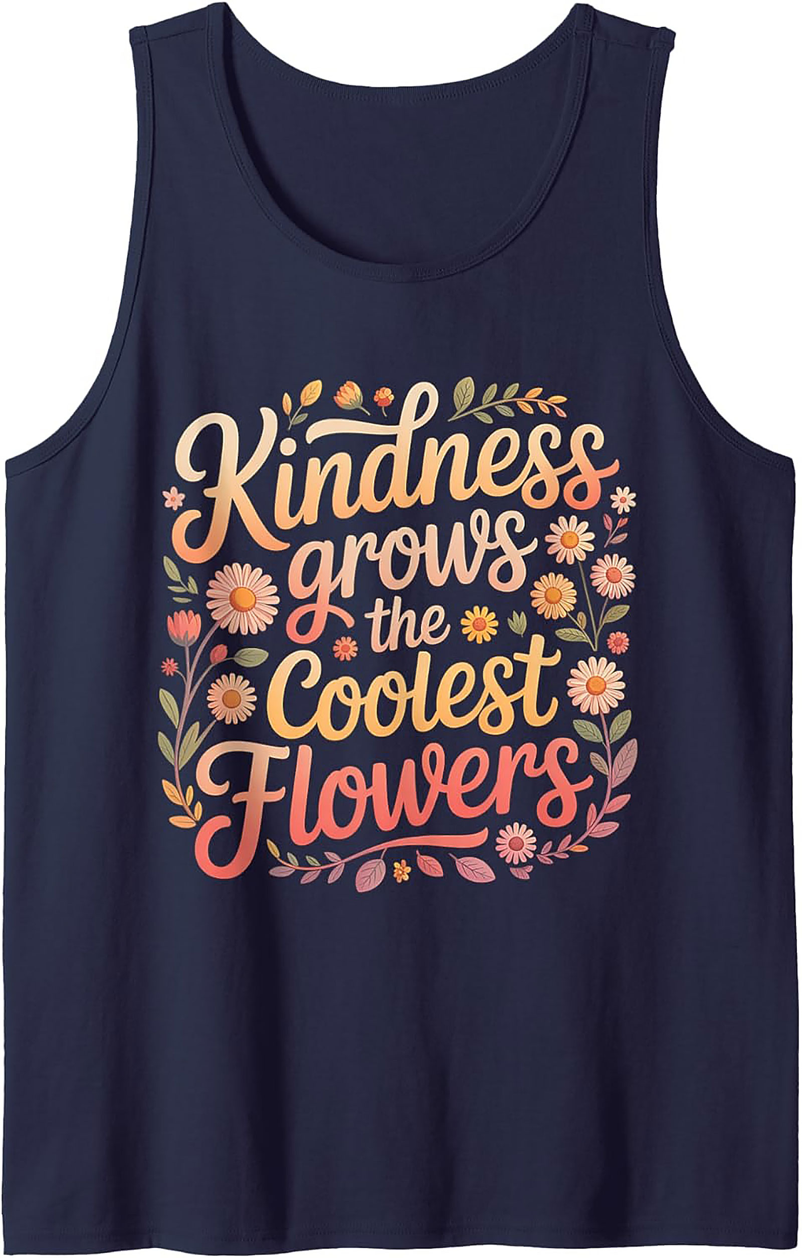 Kindness Grows Flowers Graphic Tank | Summer Sleeveless Shirt
