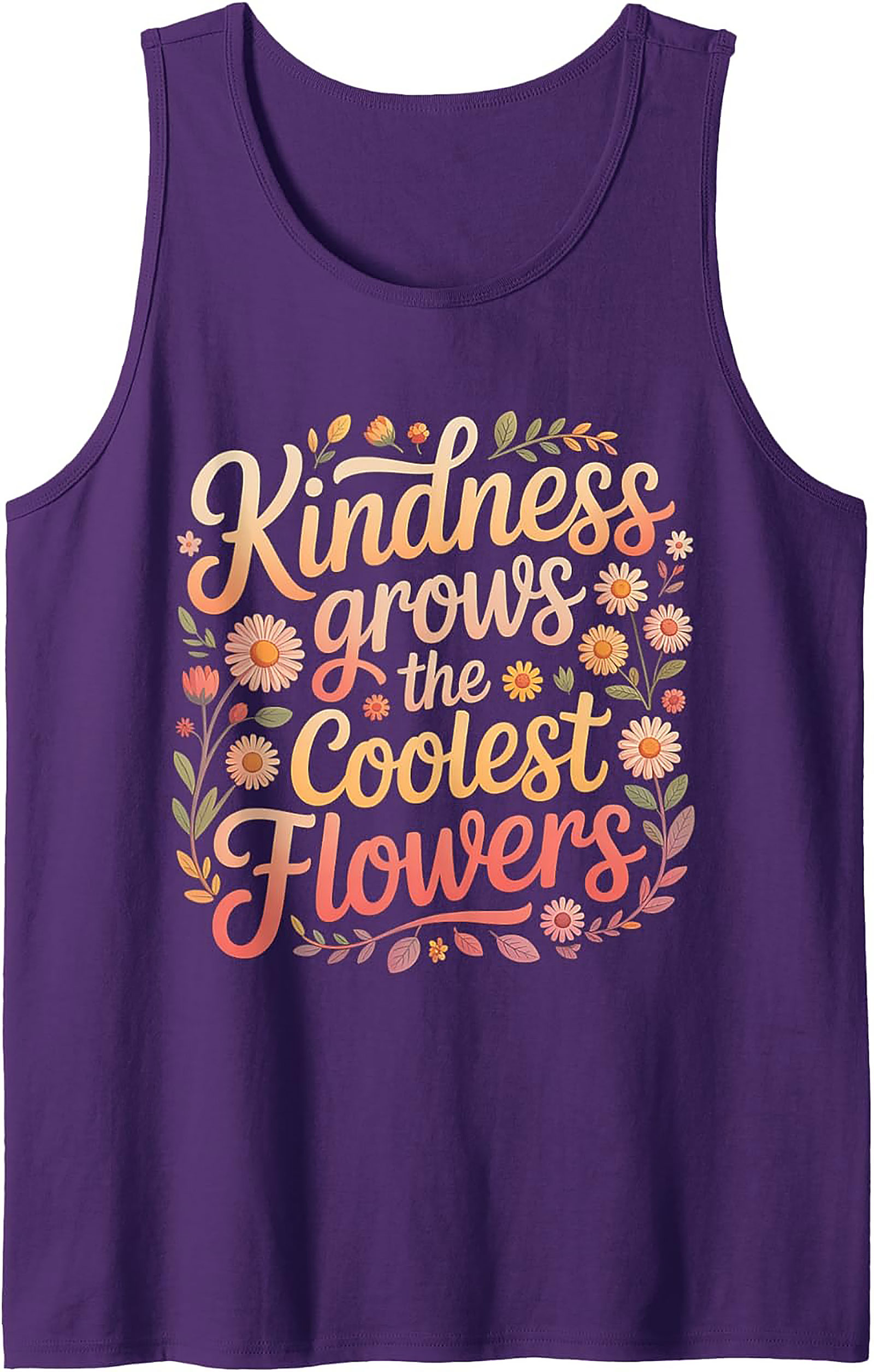 Kindness Grows Flowers Graphic Tank | Summer Sleeveless Shirt