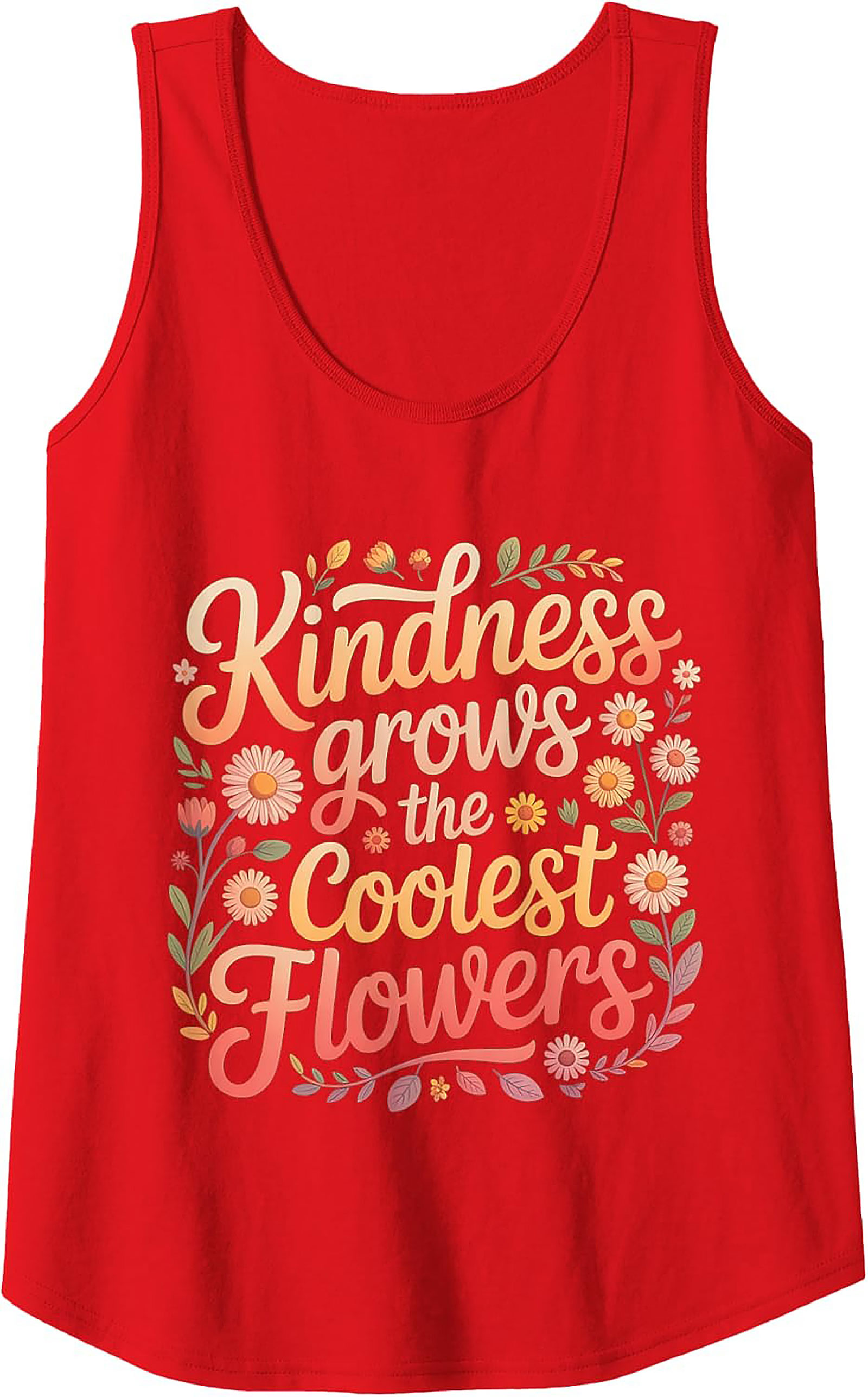 Kindness Grows Flowers Graphic Tank | Summer Sleeveless Shirt