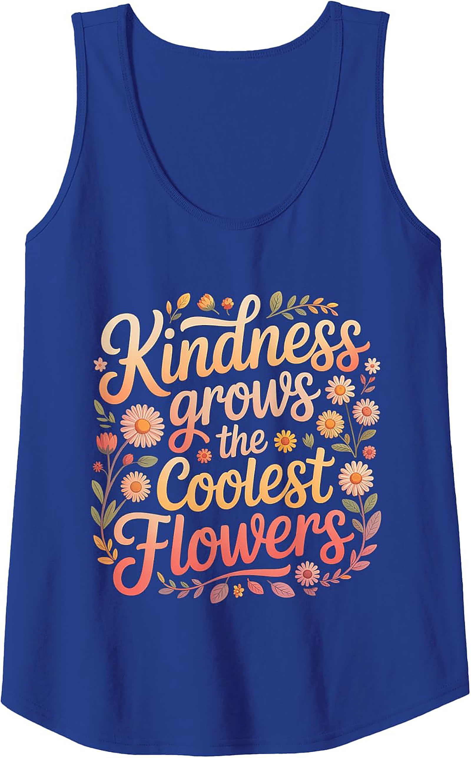 Kindness Grows Flowers Graphic Tank | Summer Sleeveless Shirt