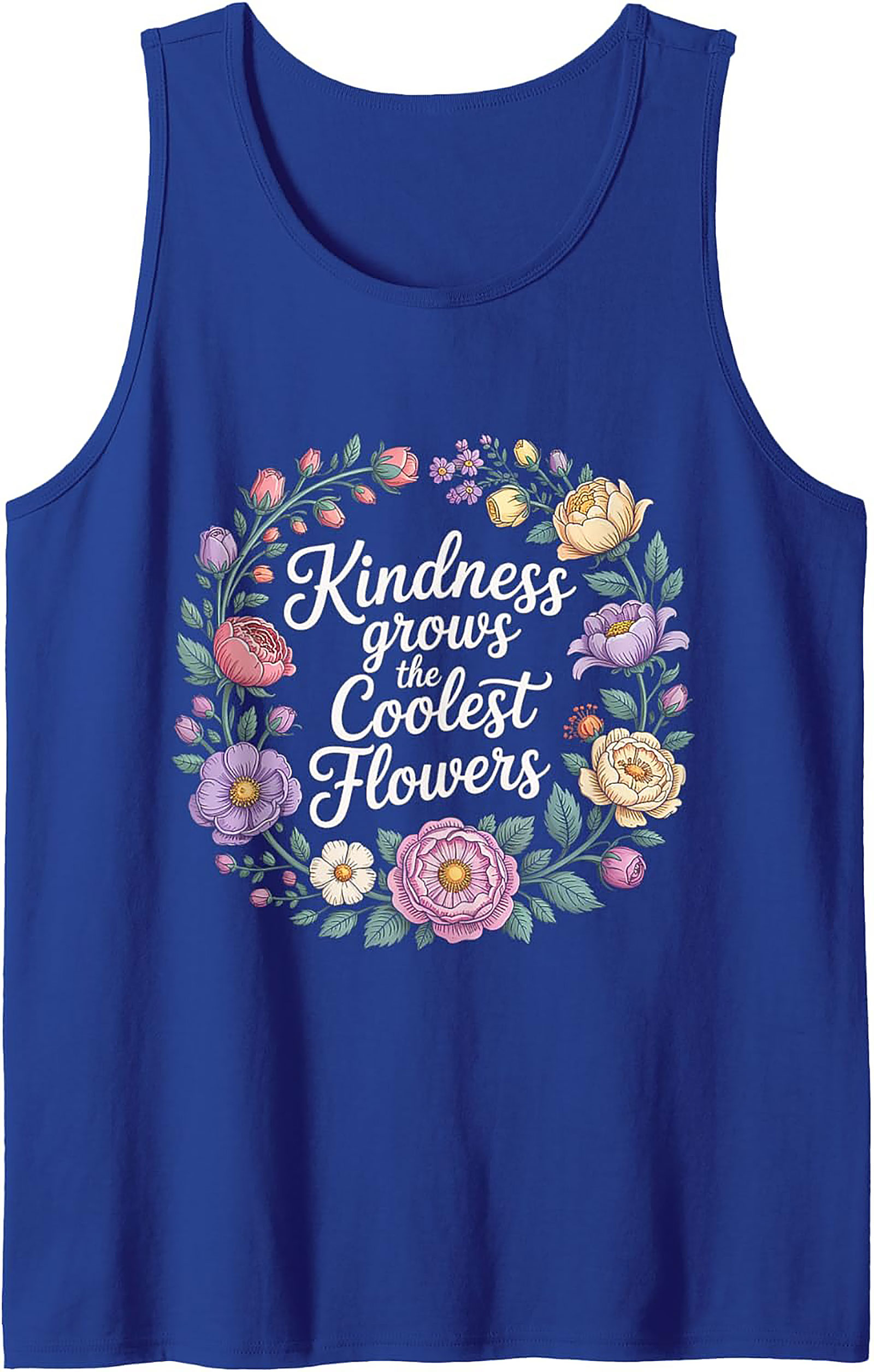 Kindness Grows Flowers Graphic Tank | Summer Sleeveless Shirt