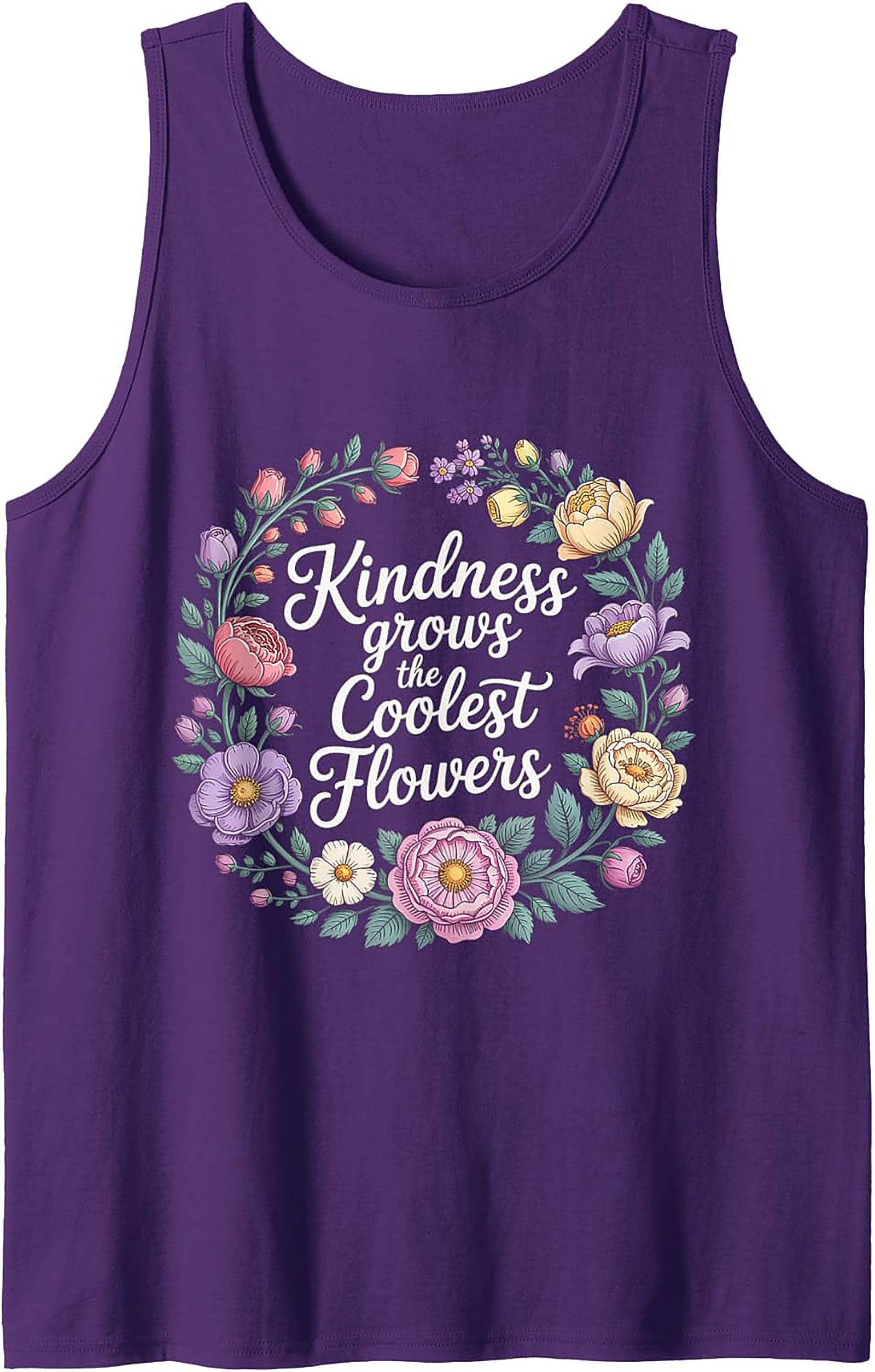 Kindness Grows Flowers Graphic Tank | Summer Sleeveless Shirt