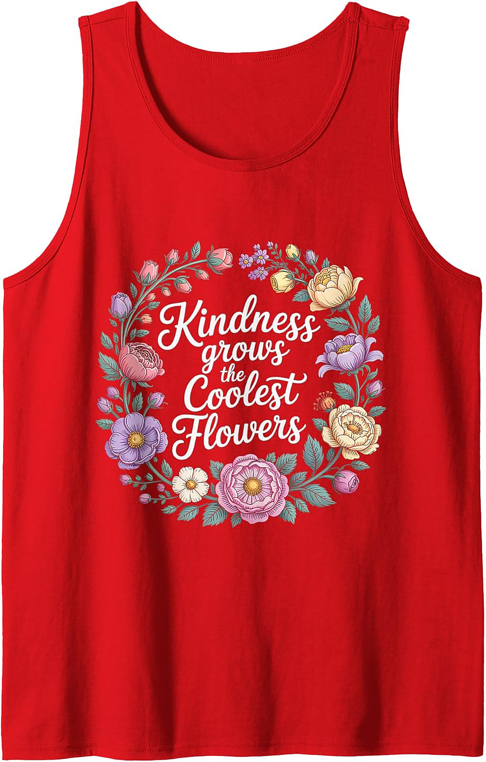 Kindness Grows Flowers Graphic Tank | Summer Sleeveless Shirt