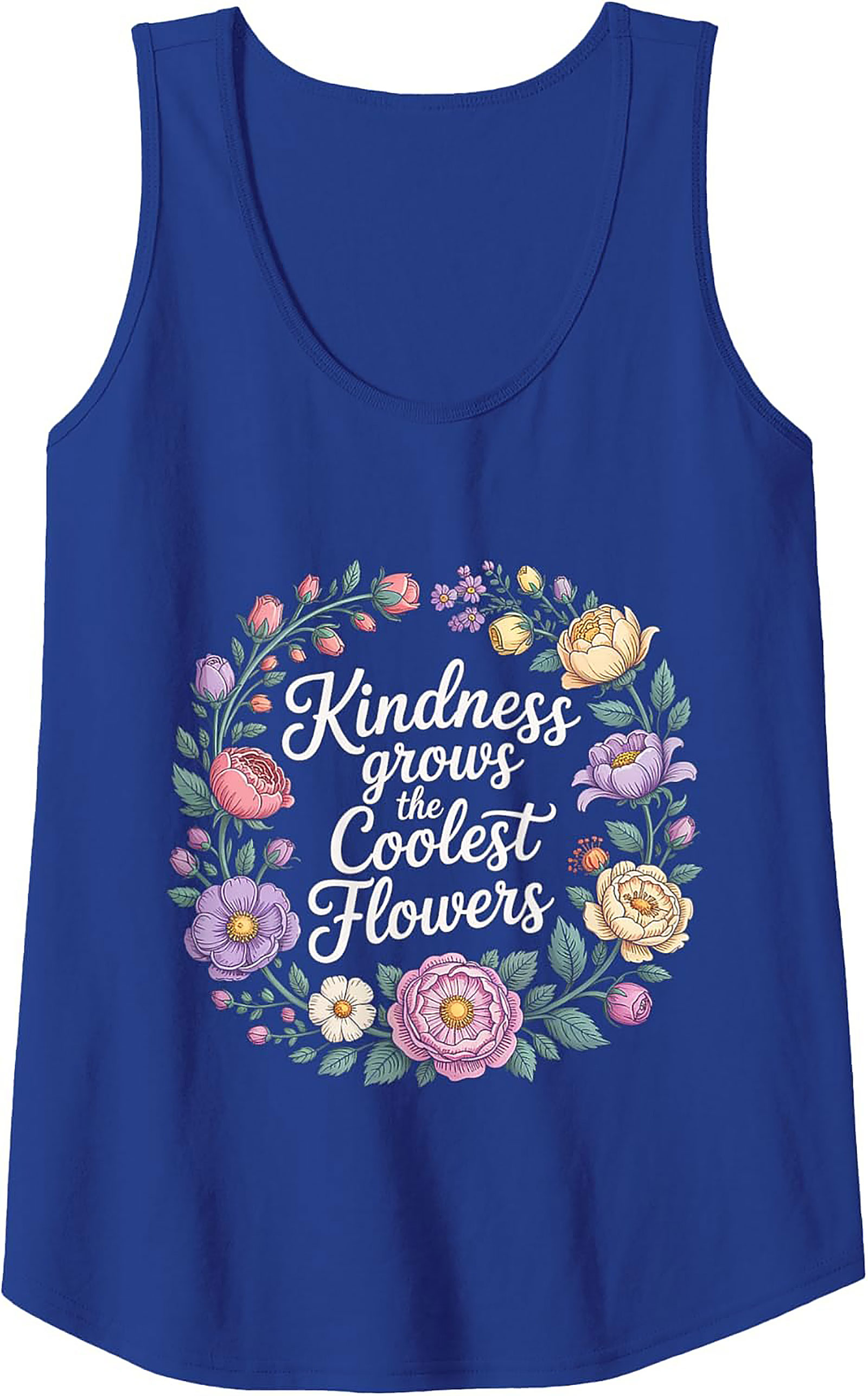 Kindness Grows Flowers Graphic Tank | Summer Sleeveless Shirt