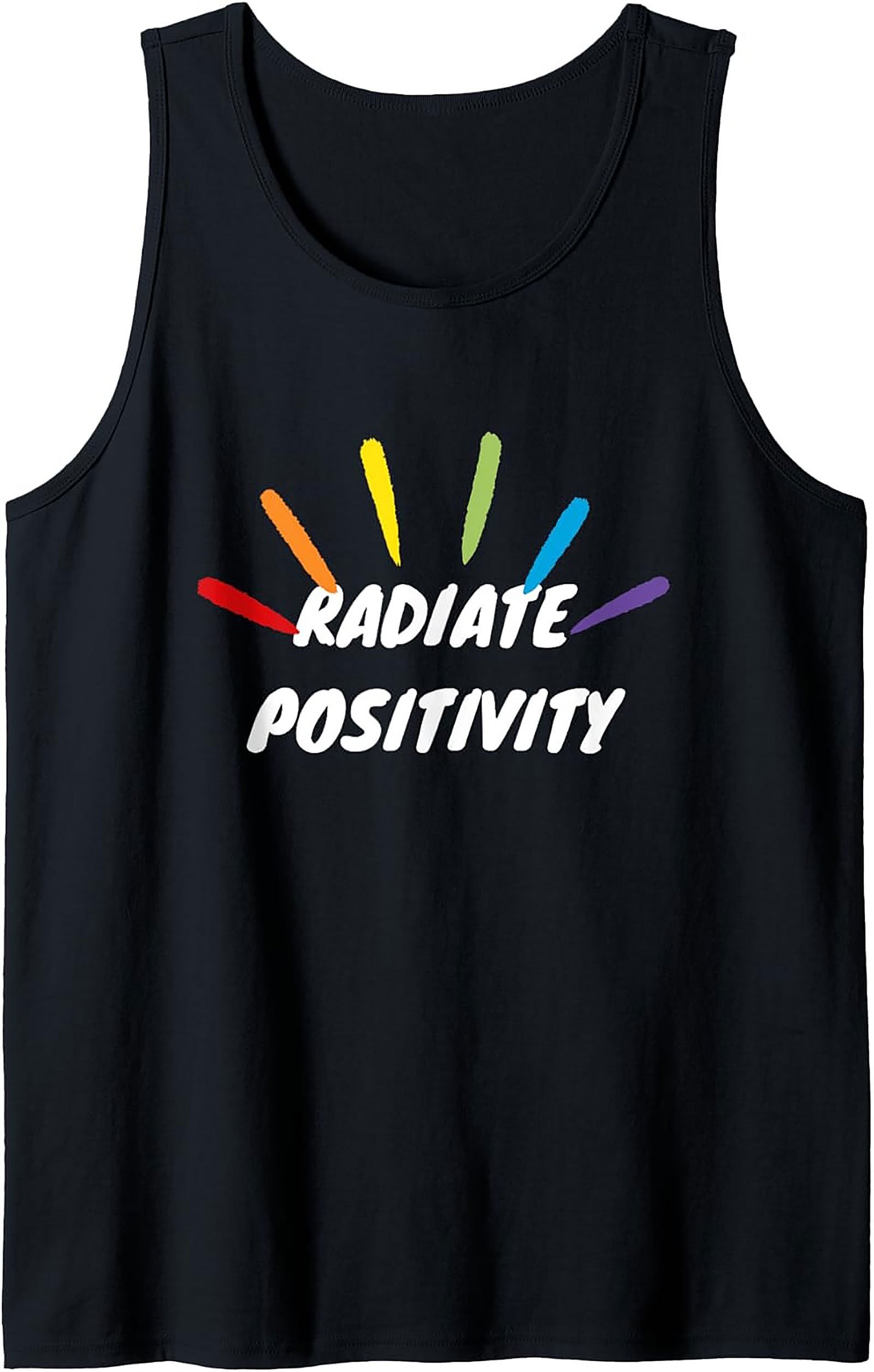 Radiate Positivity Rainbow Tank Top | Summer Wear