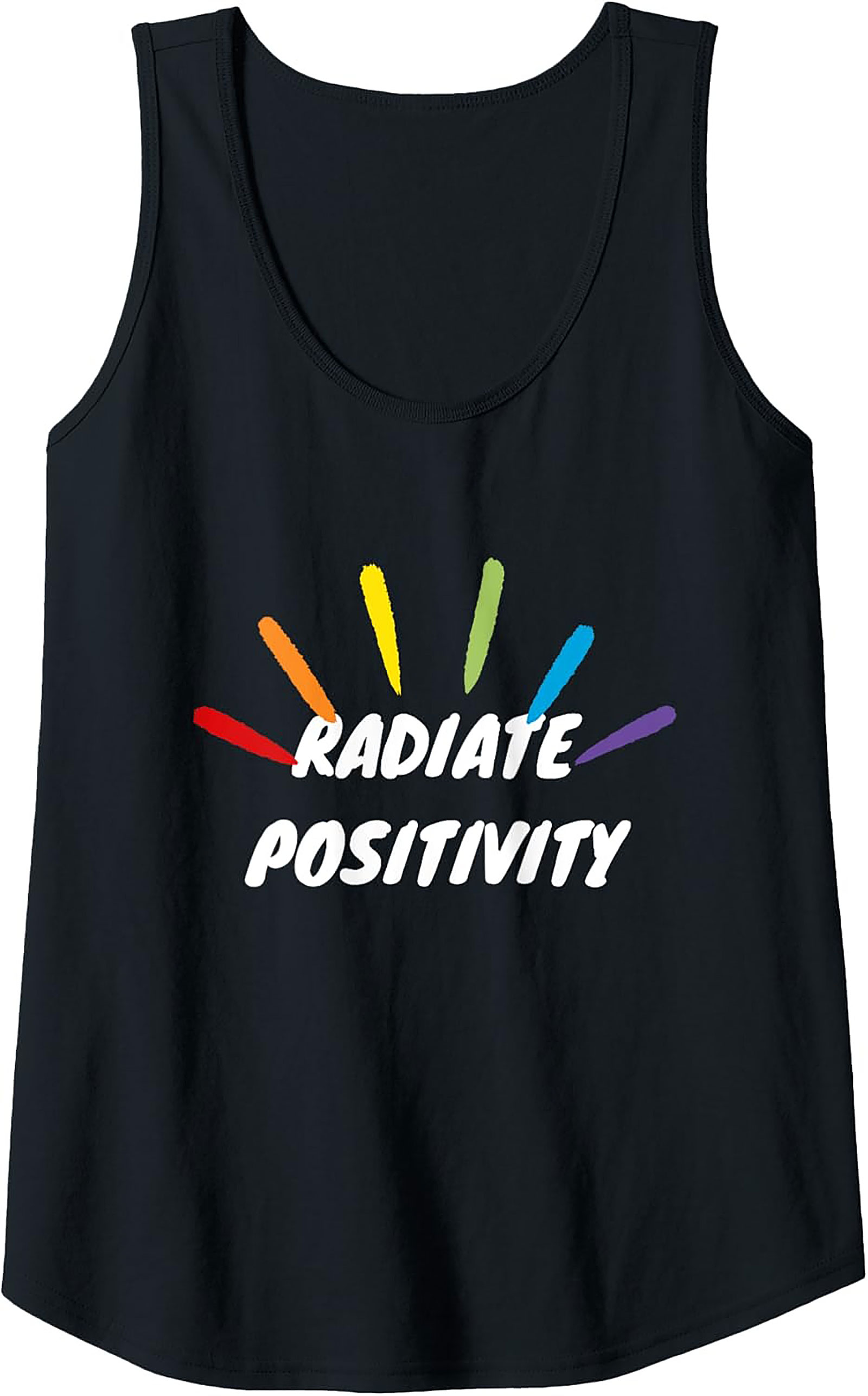 Radiate Positivity Rainbow Tank Top | Summer Wear