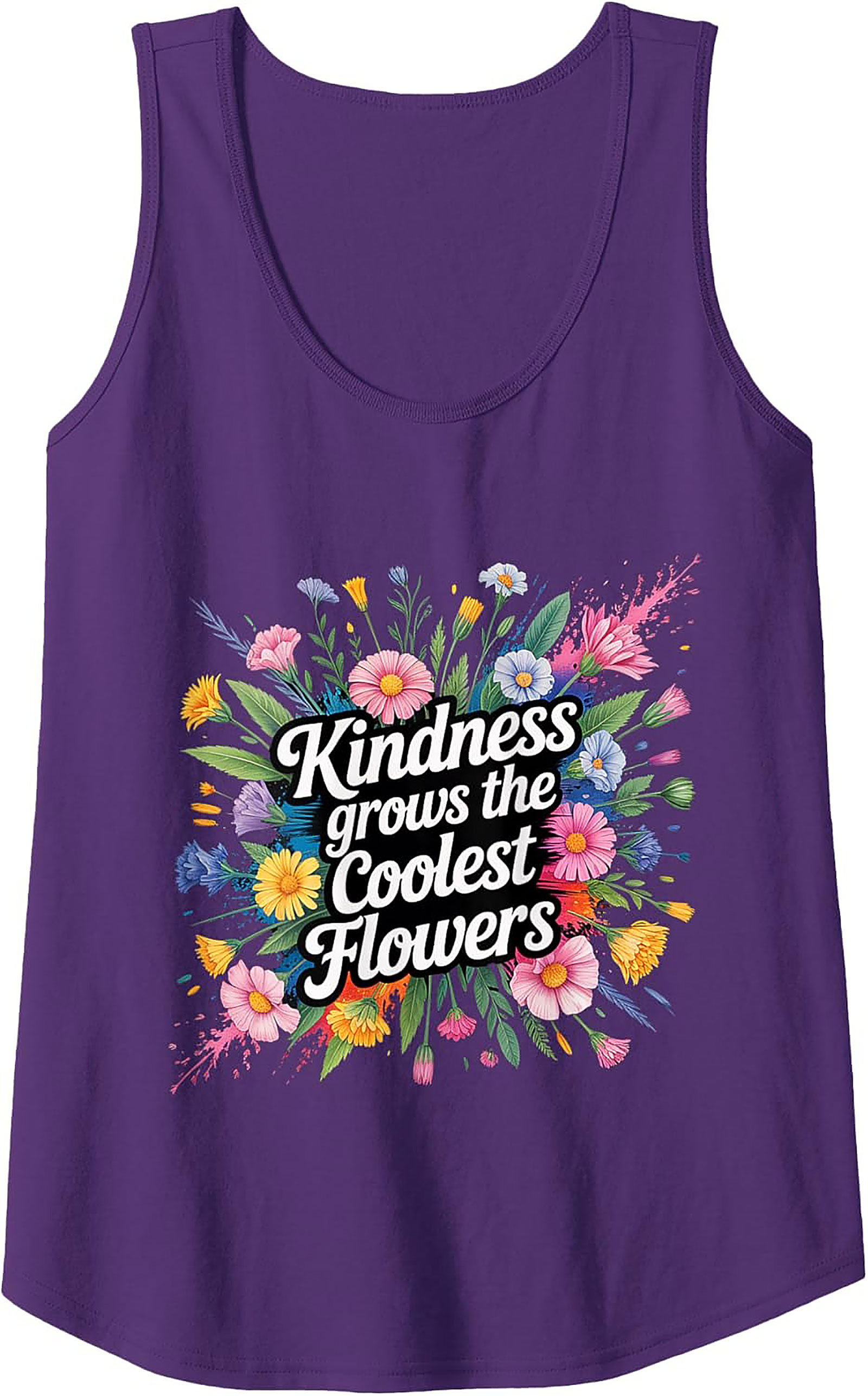 Kindness Grows the Coolest Flowers Tank Top | Graphic Tee