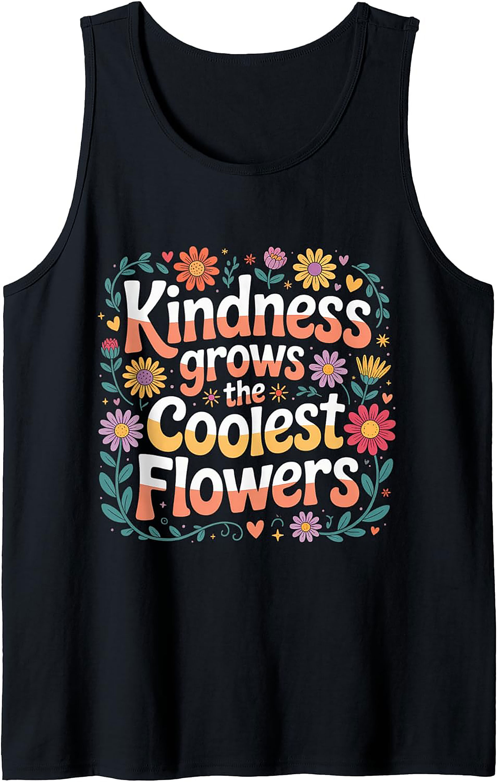 Kindness Grows Flowers Graphic Tank Top | Retro Summer Wear